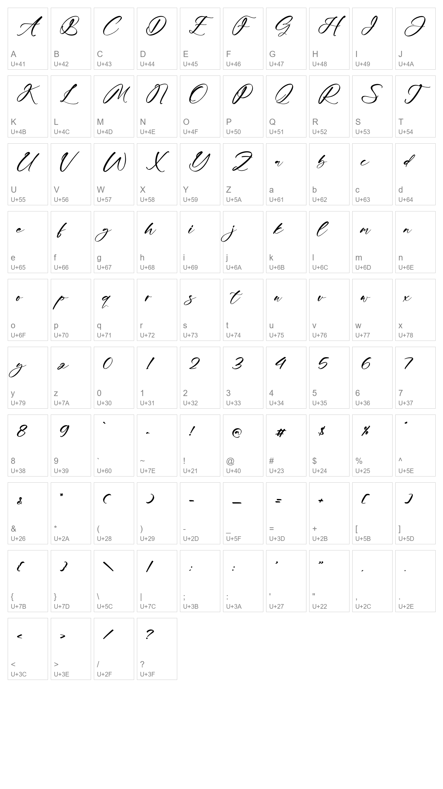 Character Map Image