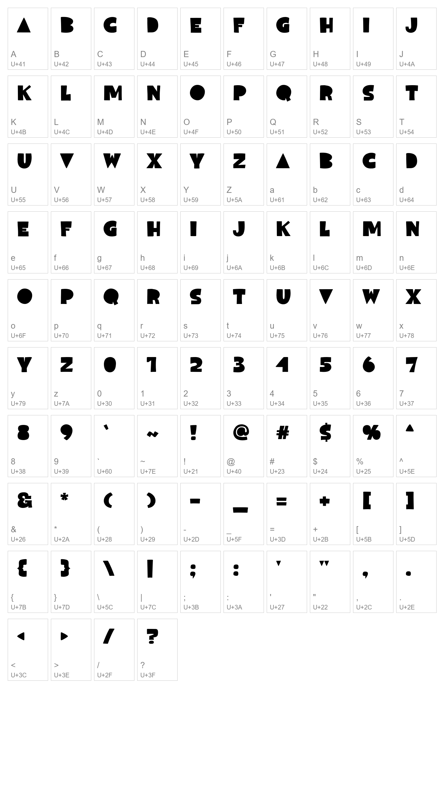 Character Map Image