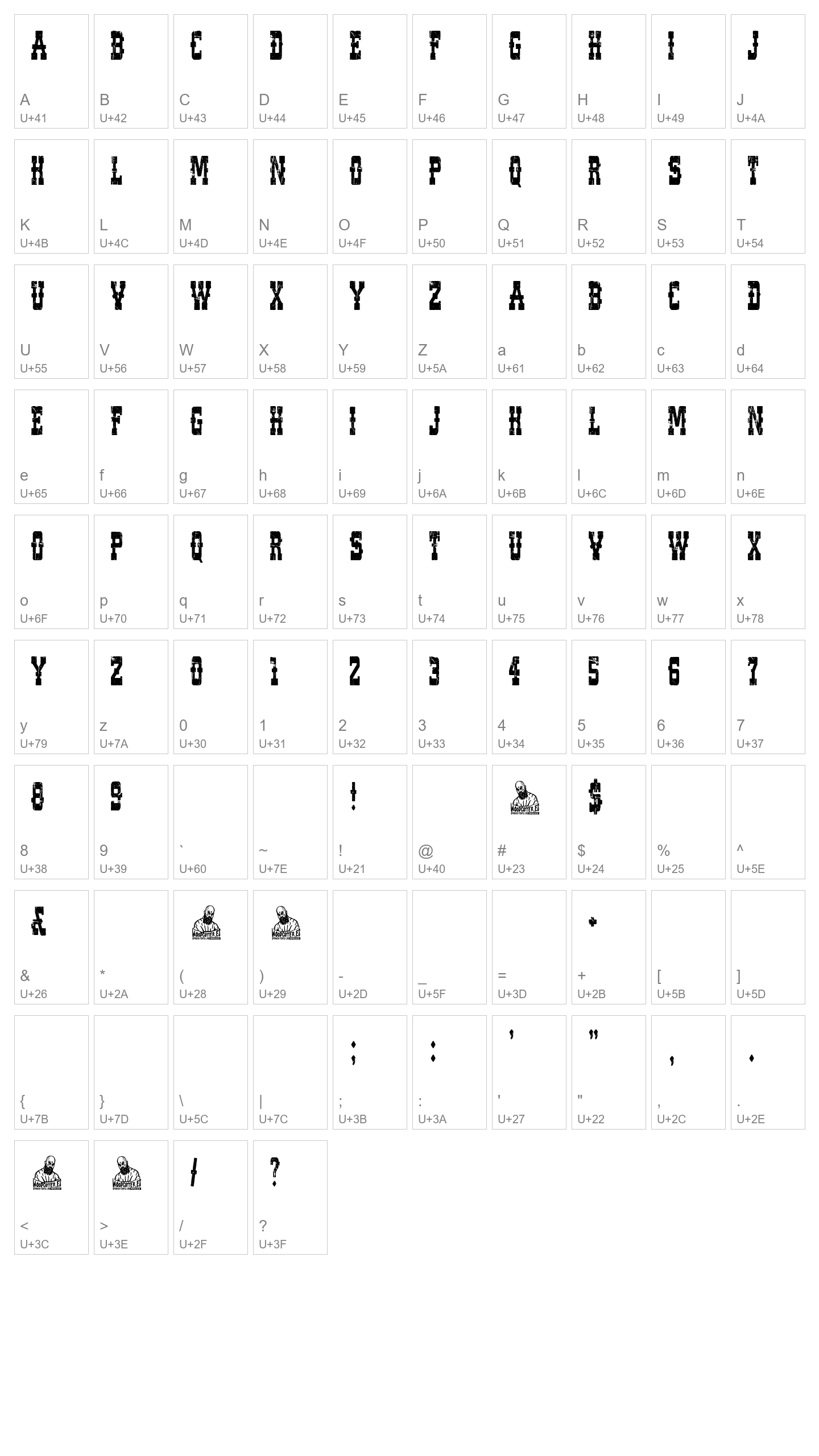 Character Map Image