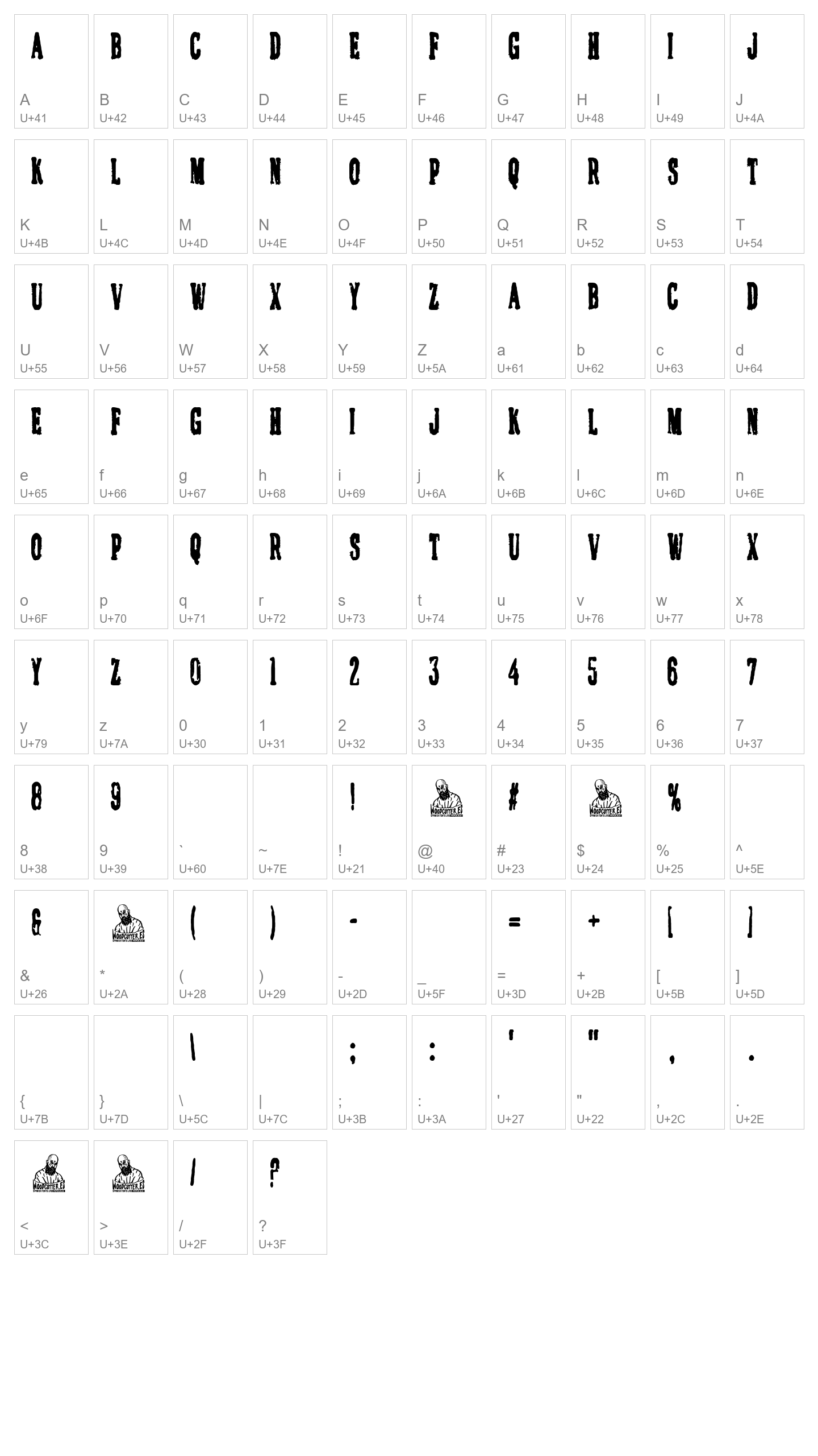 Character Map Image