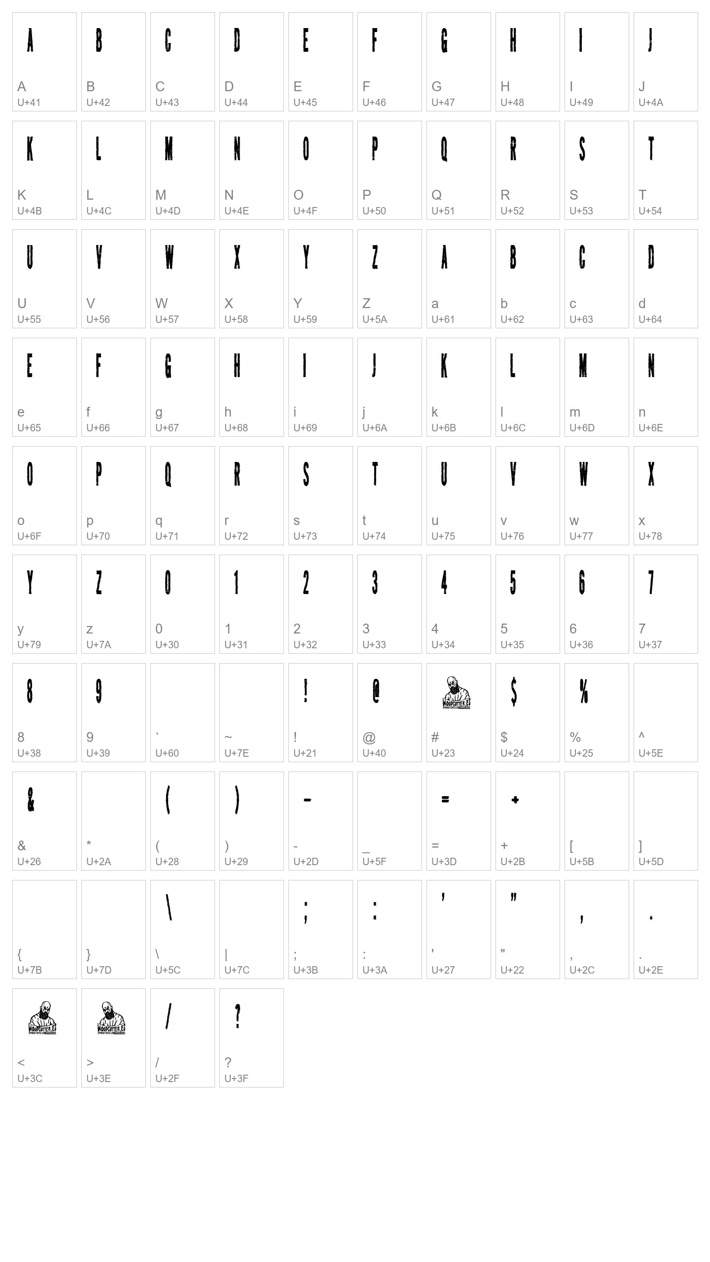 Character Map Image
