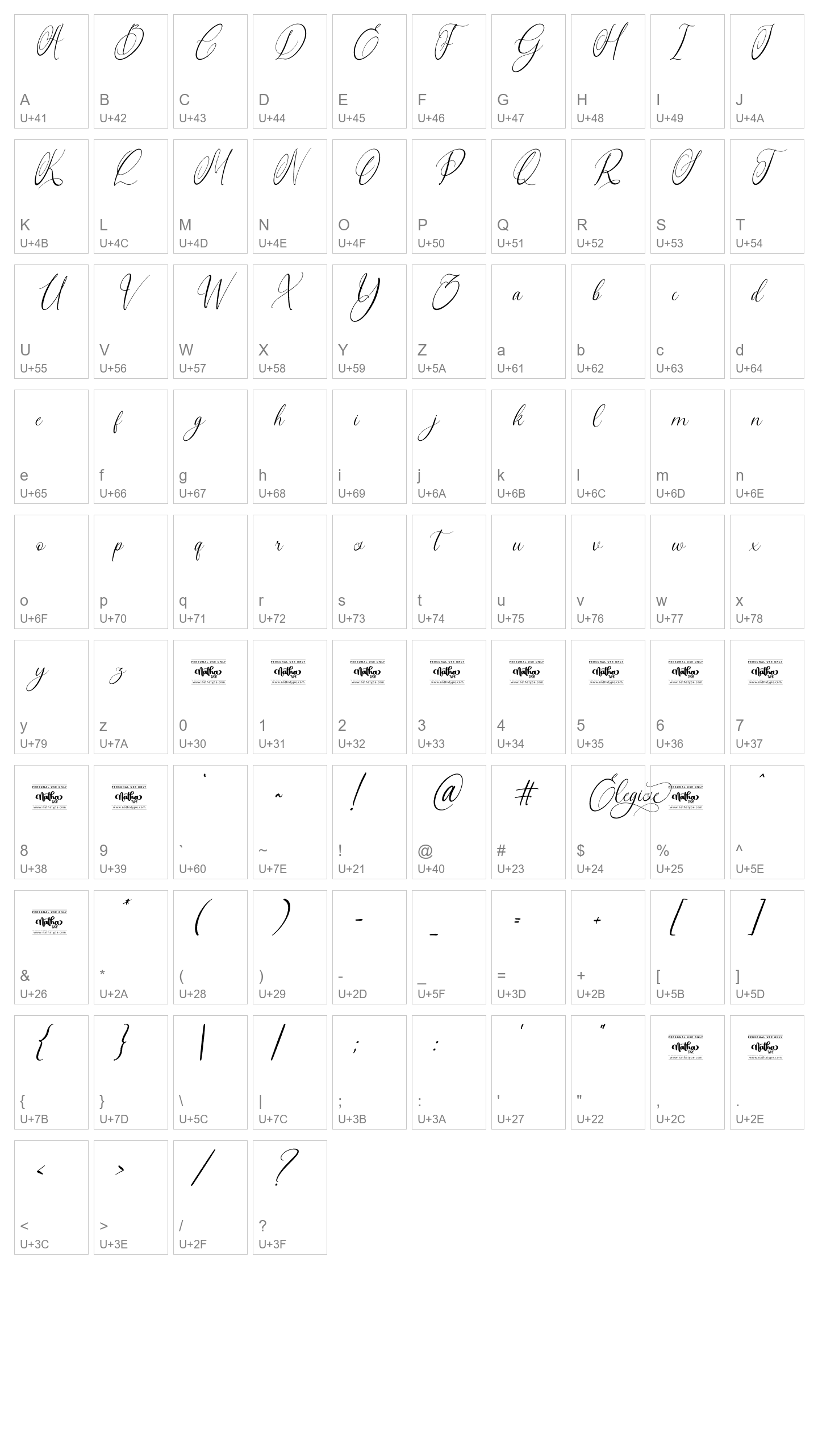 Character Map Image