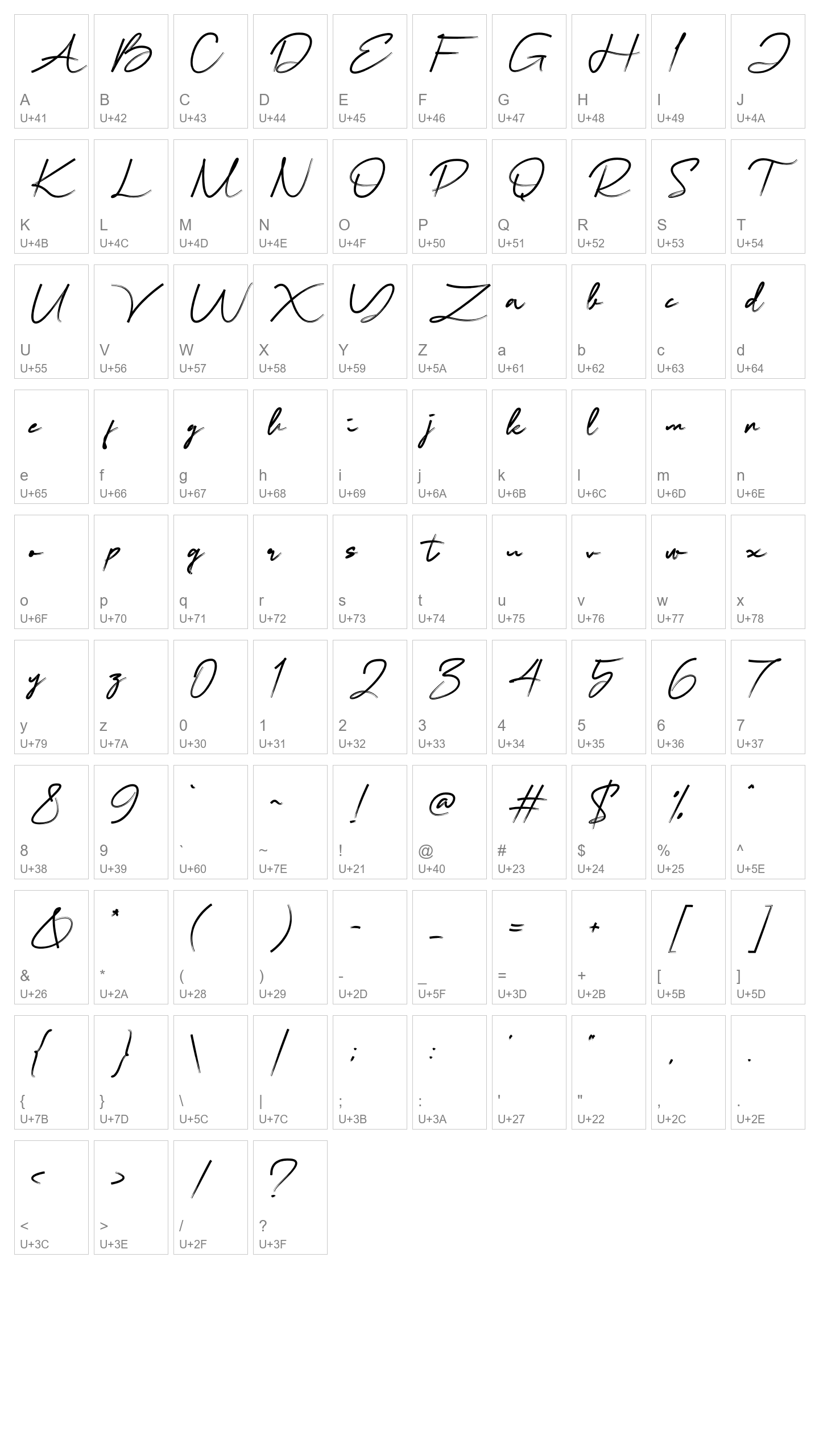 Character Map Image