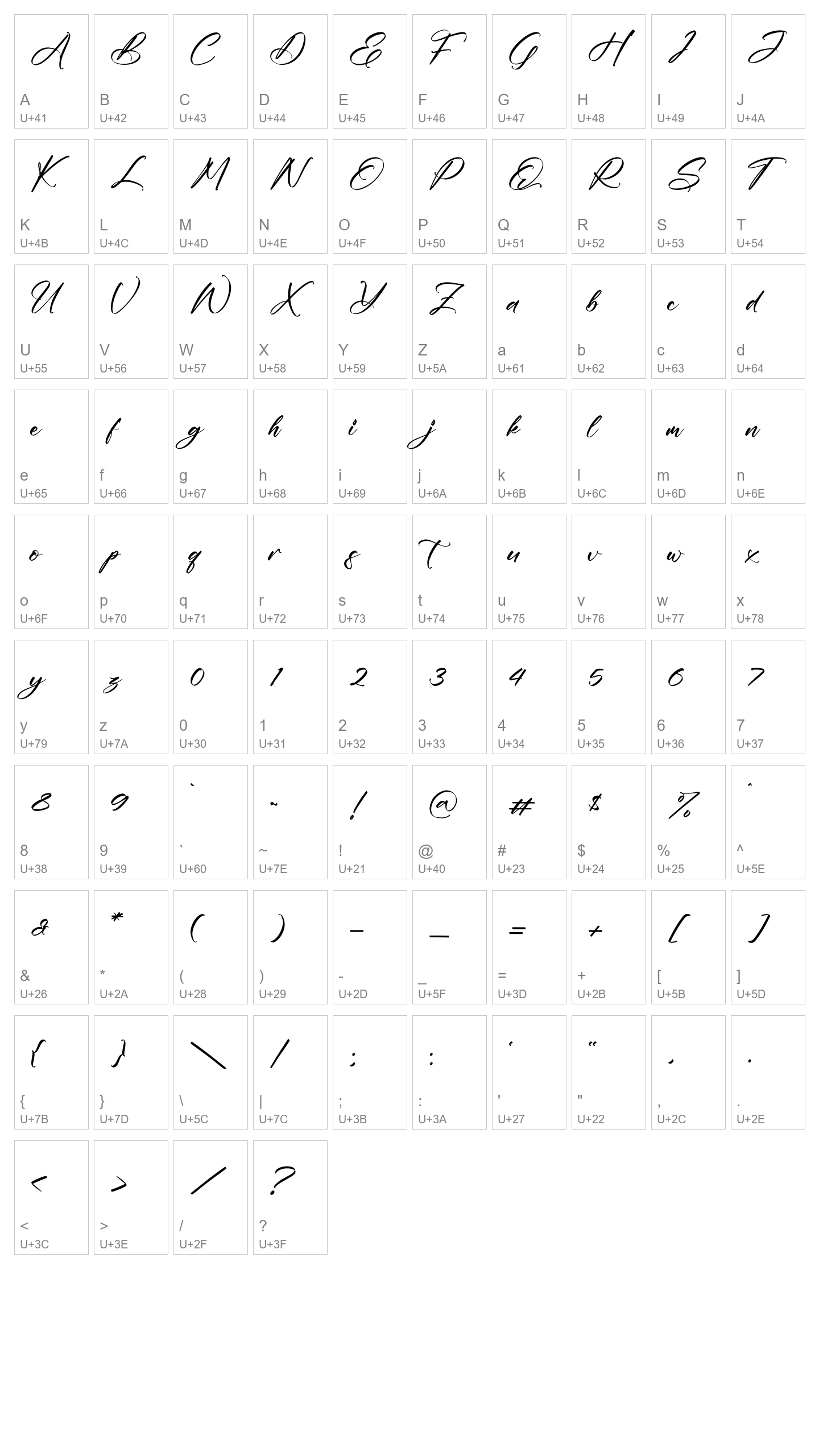 Character Map Image