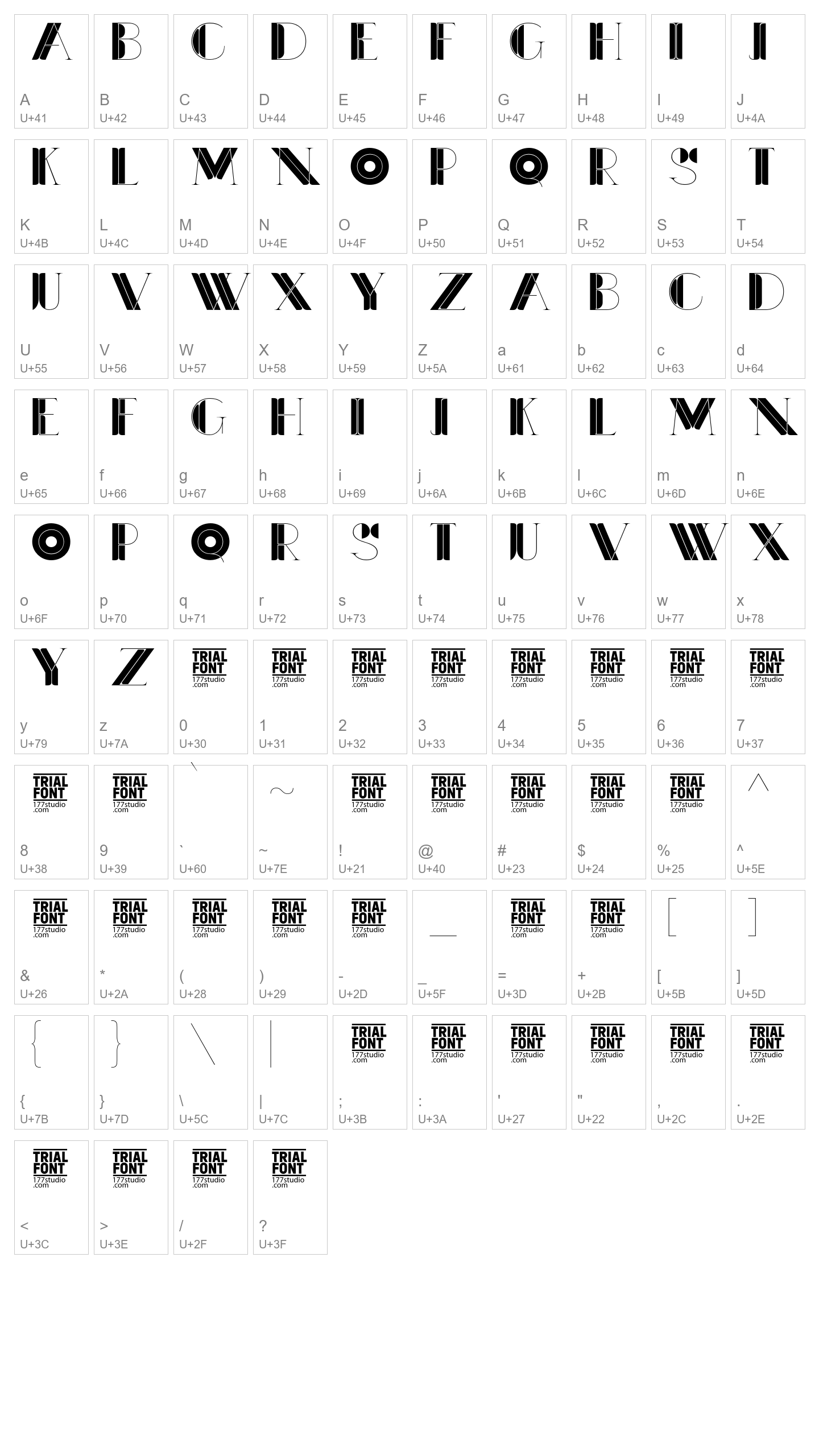 Character Map Image