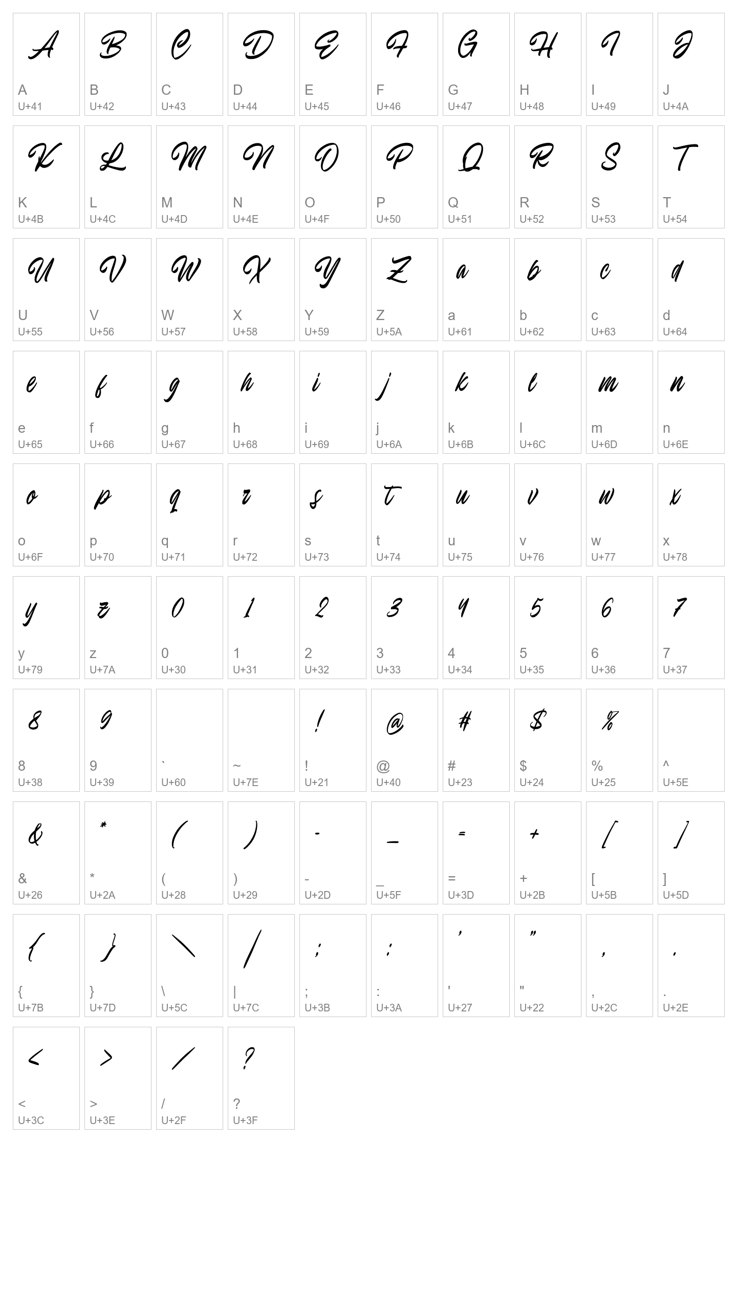 Character Map Image