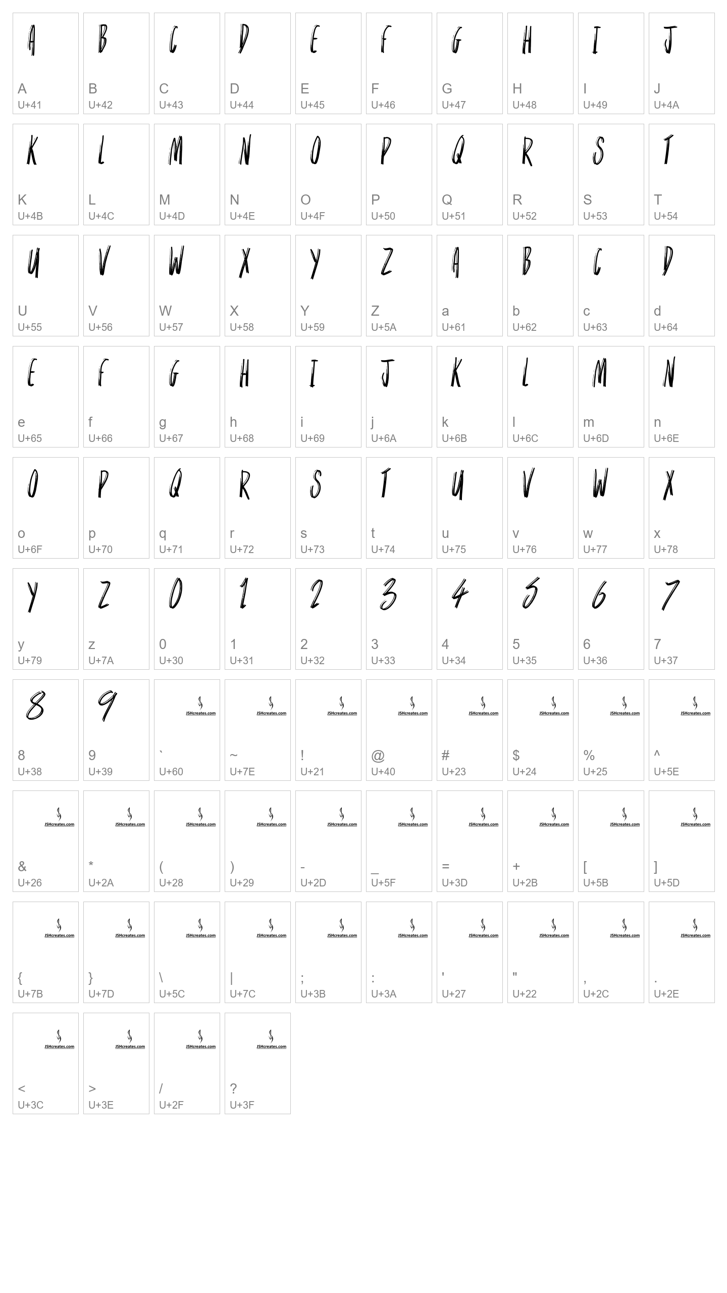 Character Map Image