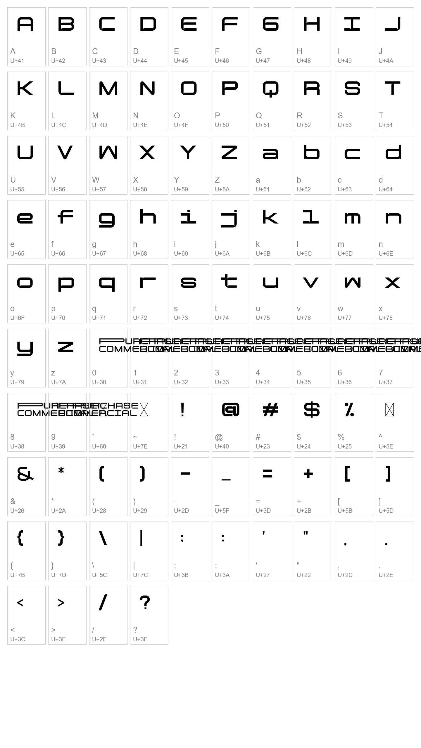 Character Map Image