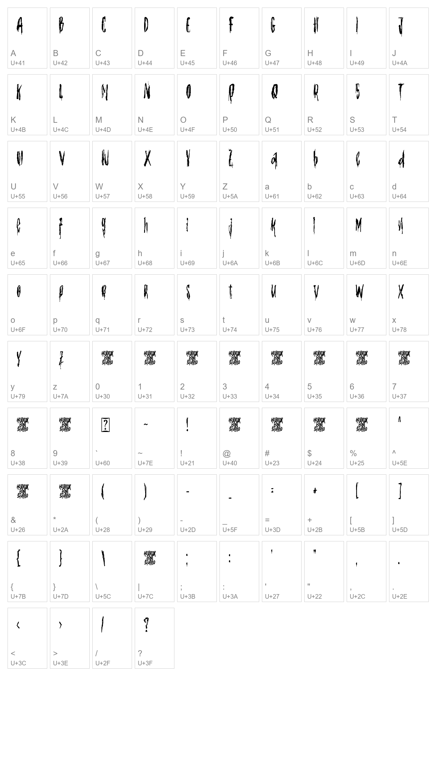 Character Map Image