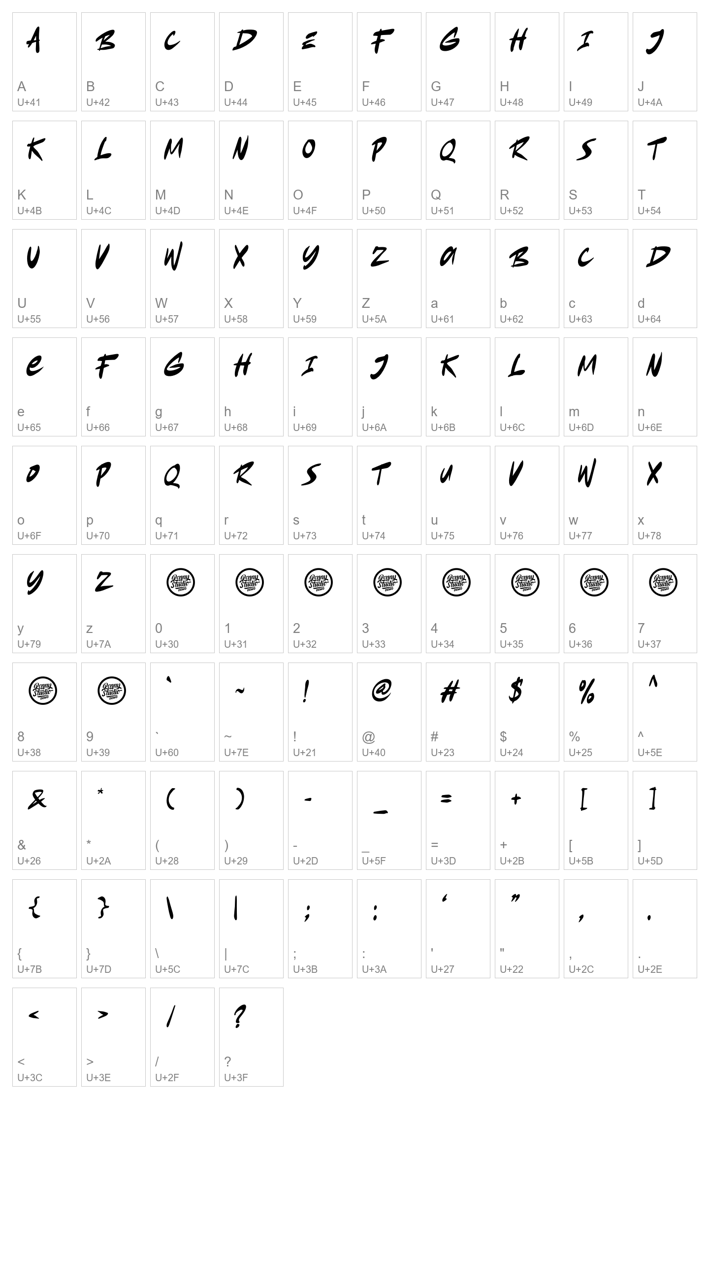 Character Map Image