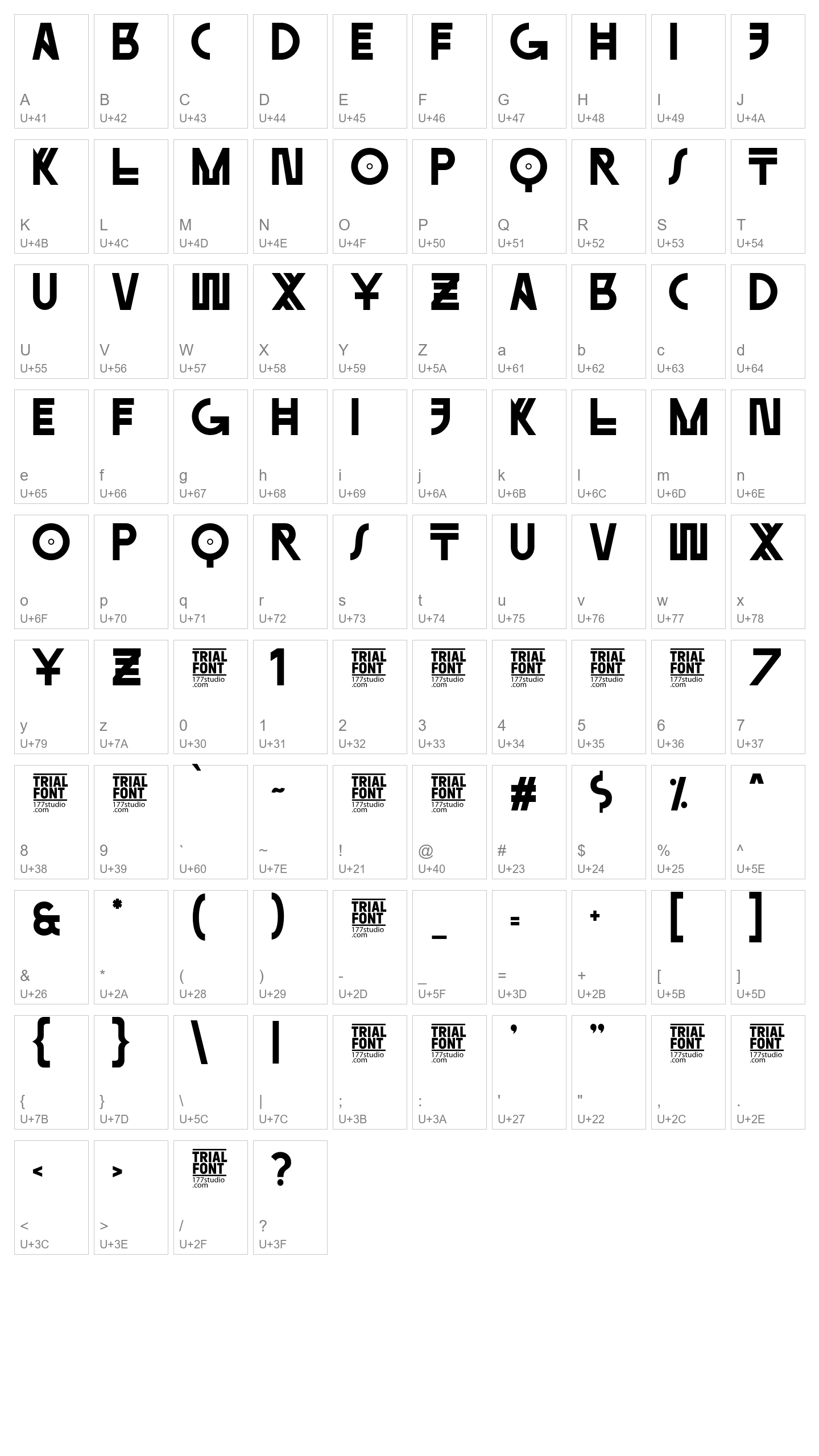Character Map Image