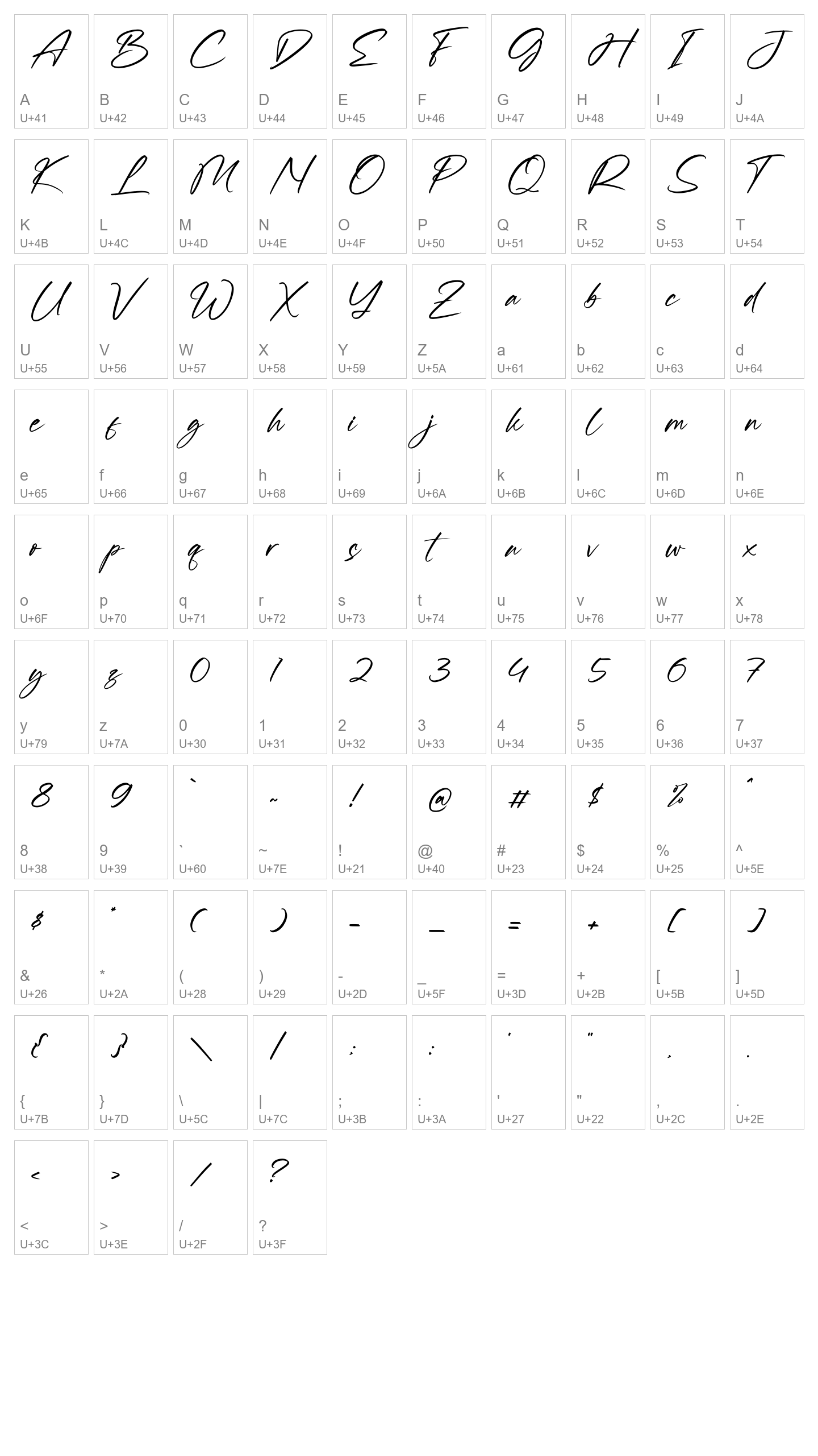 Character Map Image