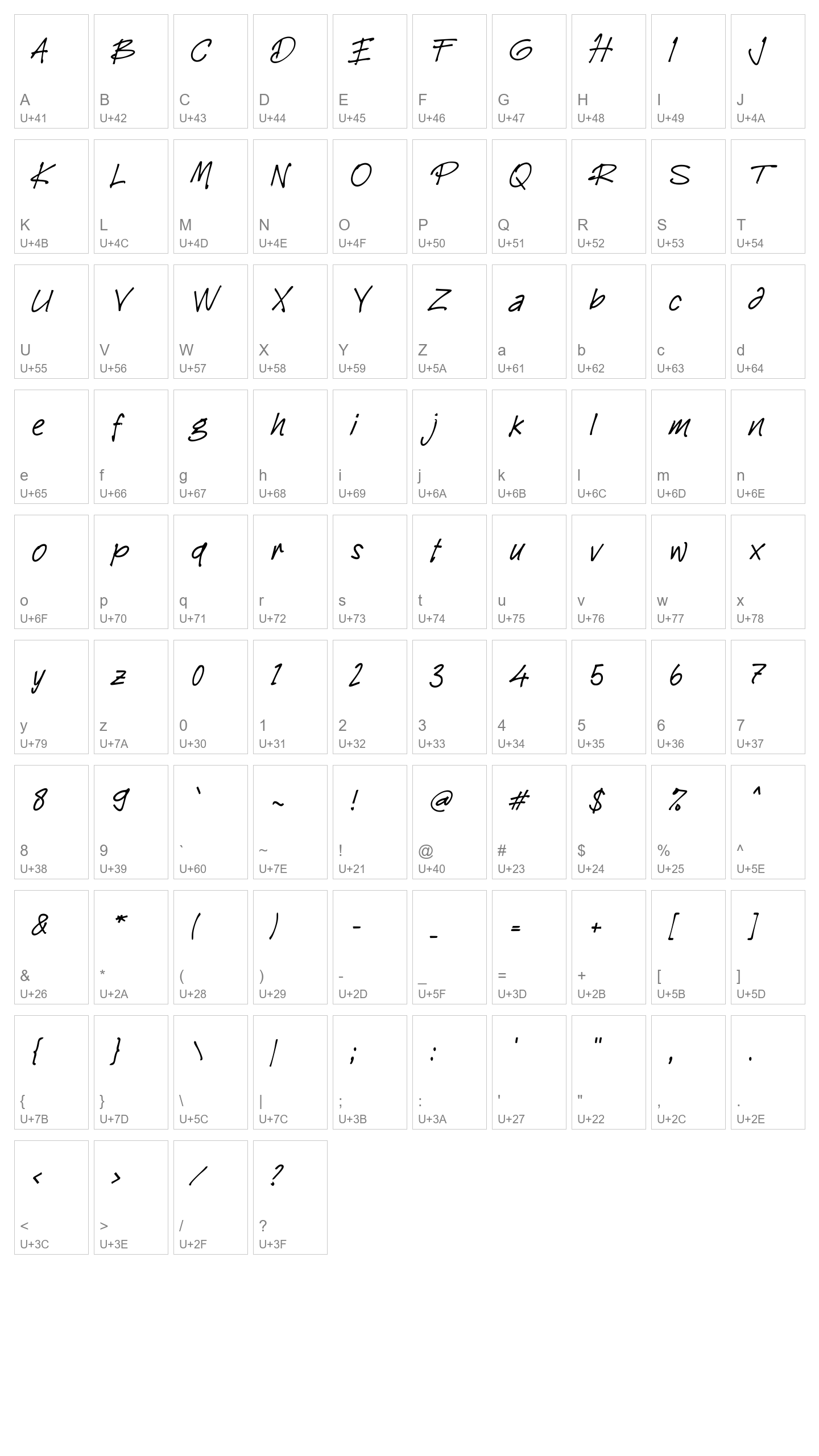 Character Map Image