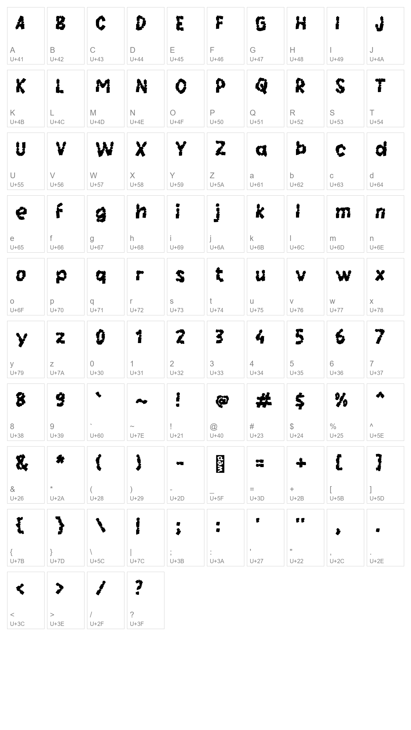 Character Map Image