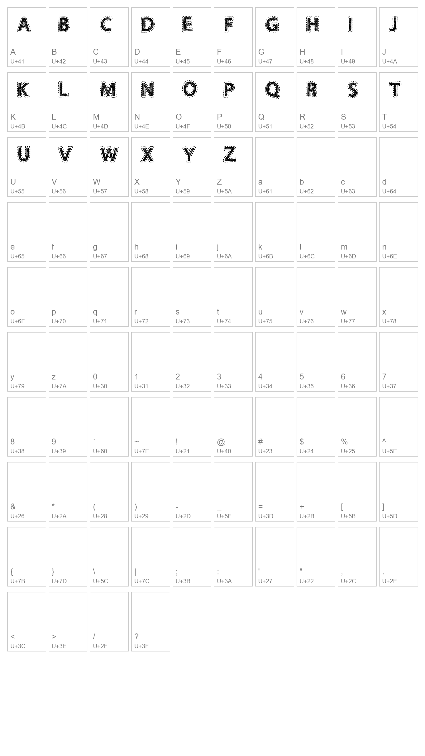 Character Map Image