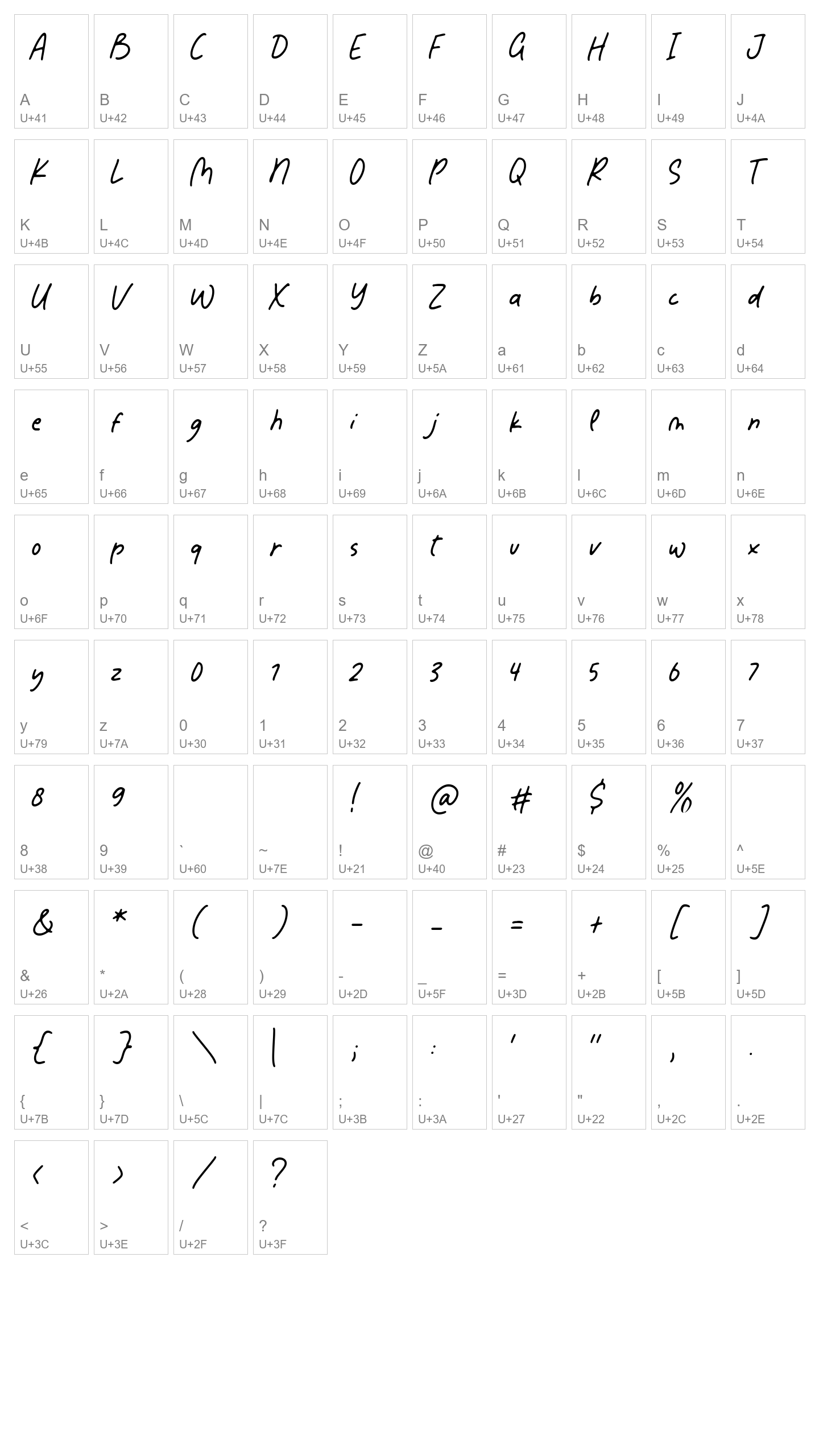 Character Map Image