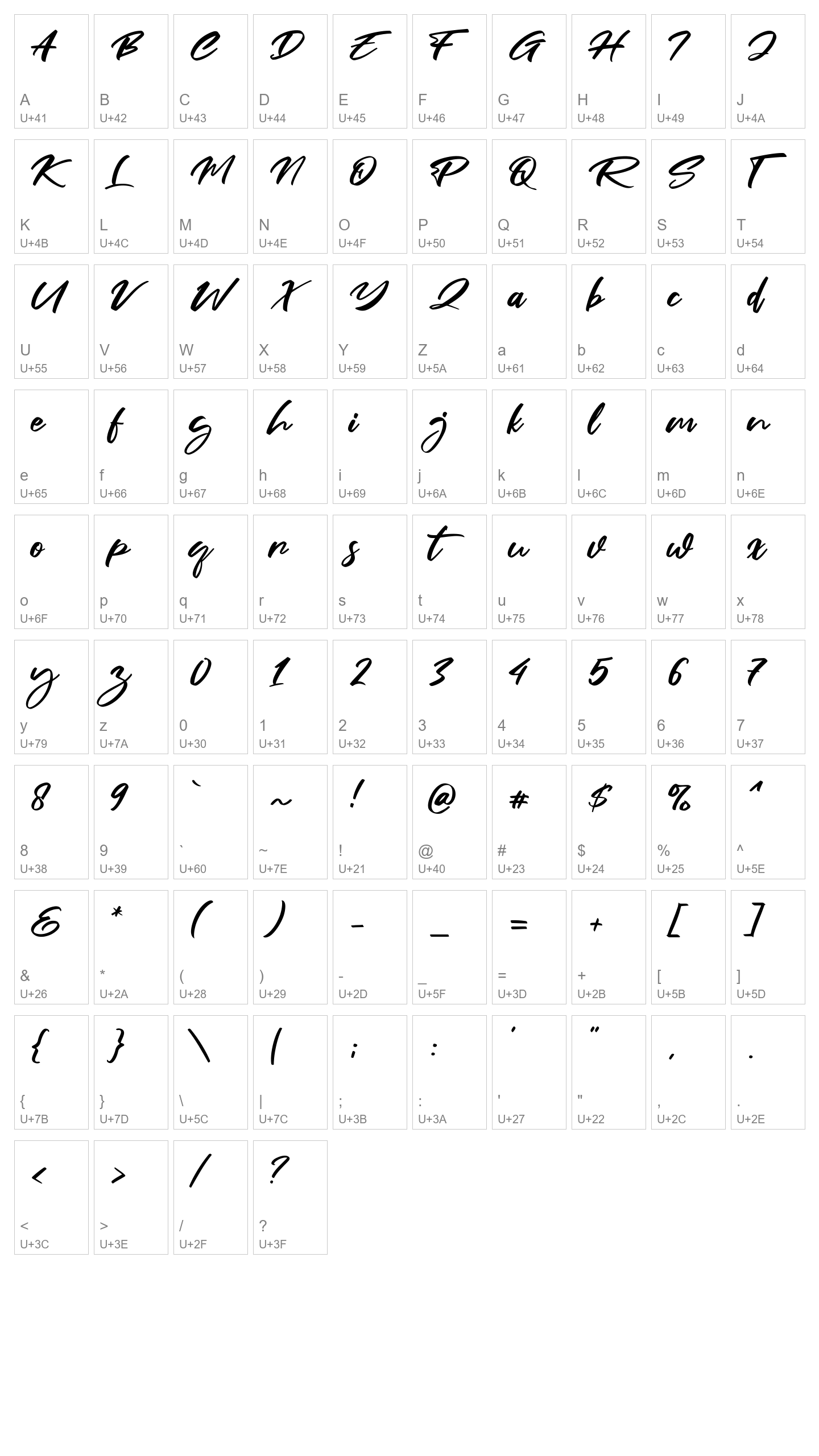 Character Map Image