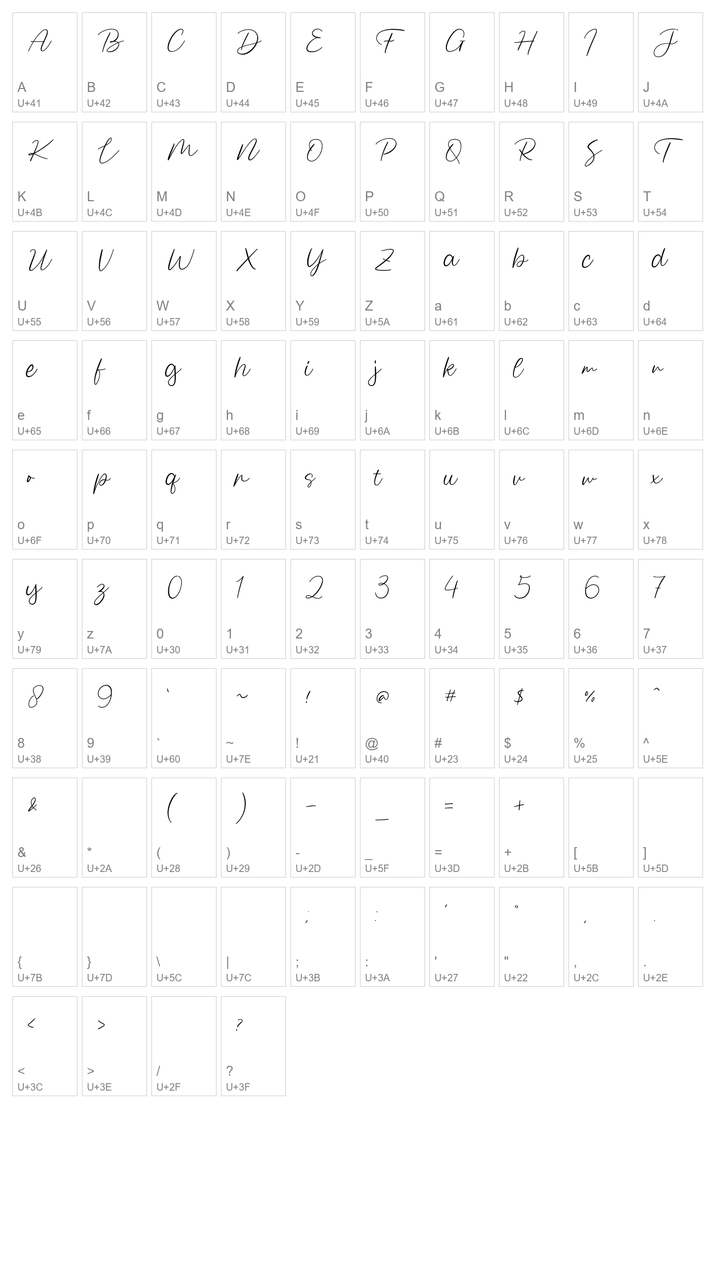 Character Map Image