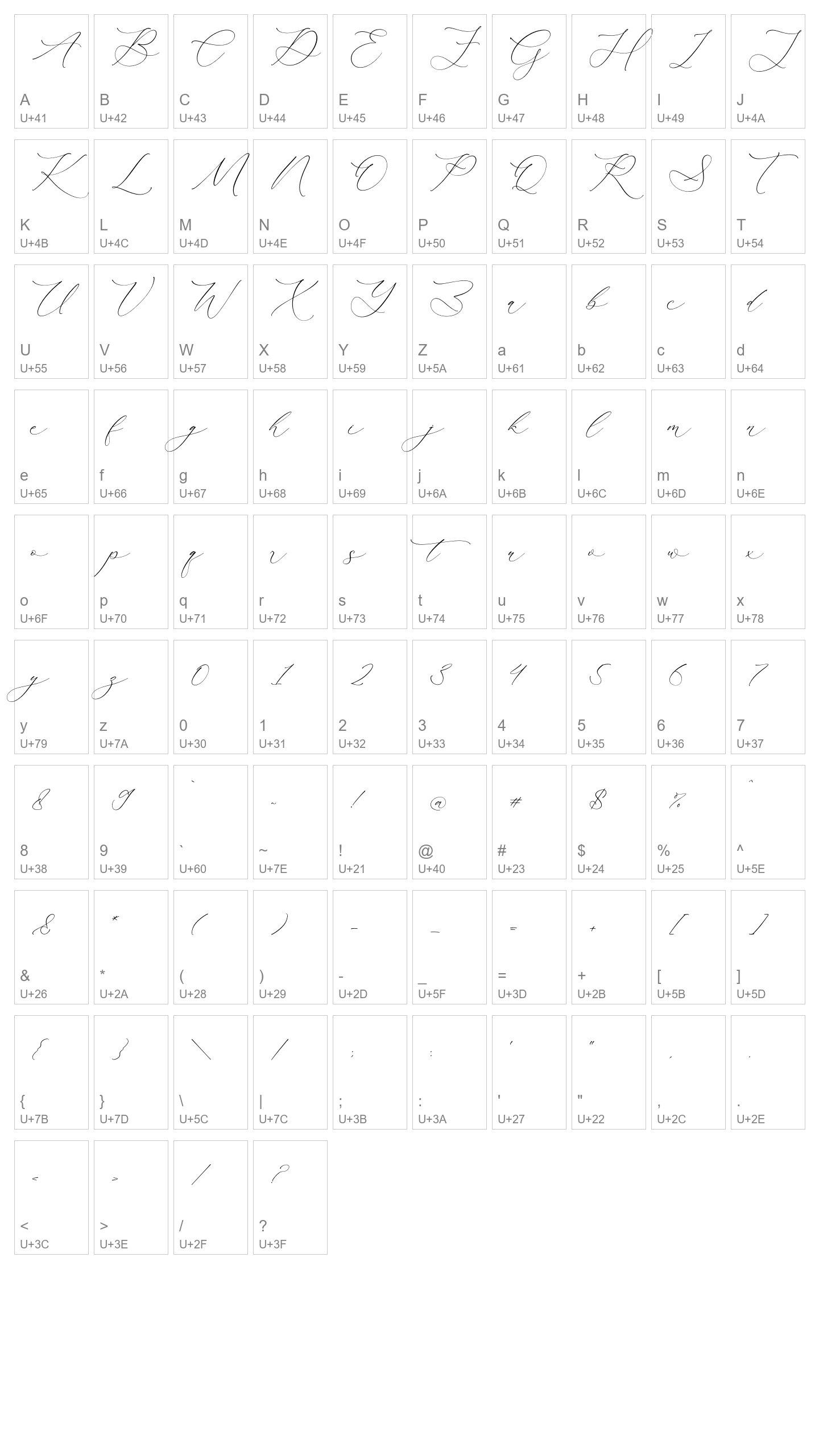 Character Map Image