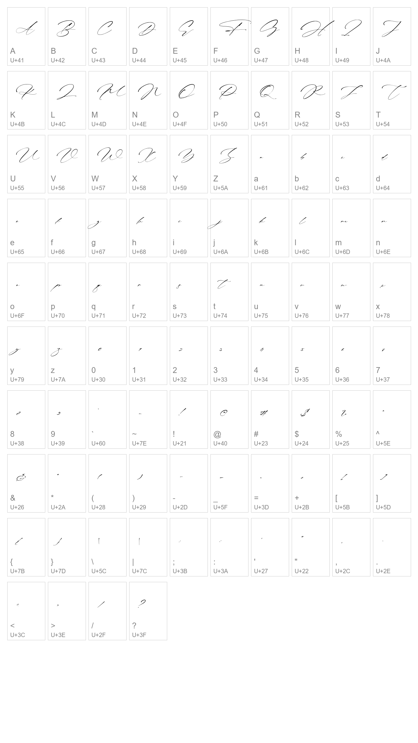 Character Map Image