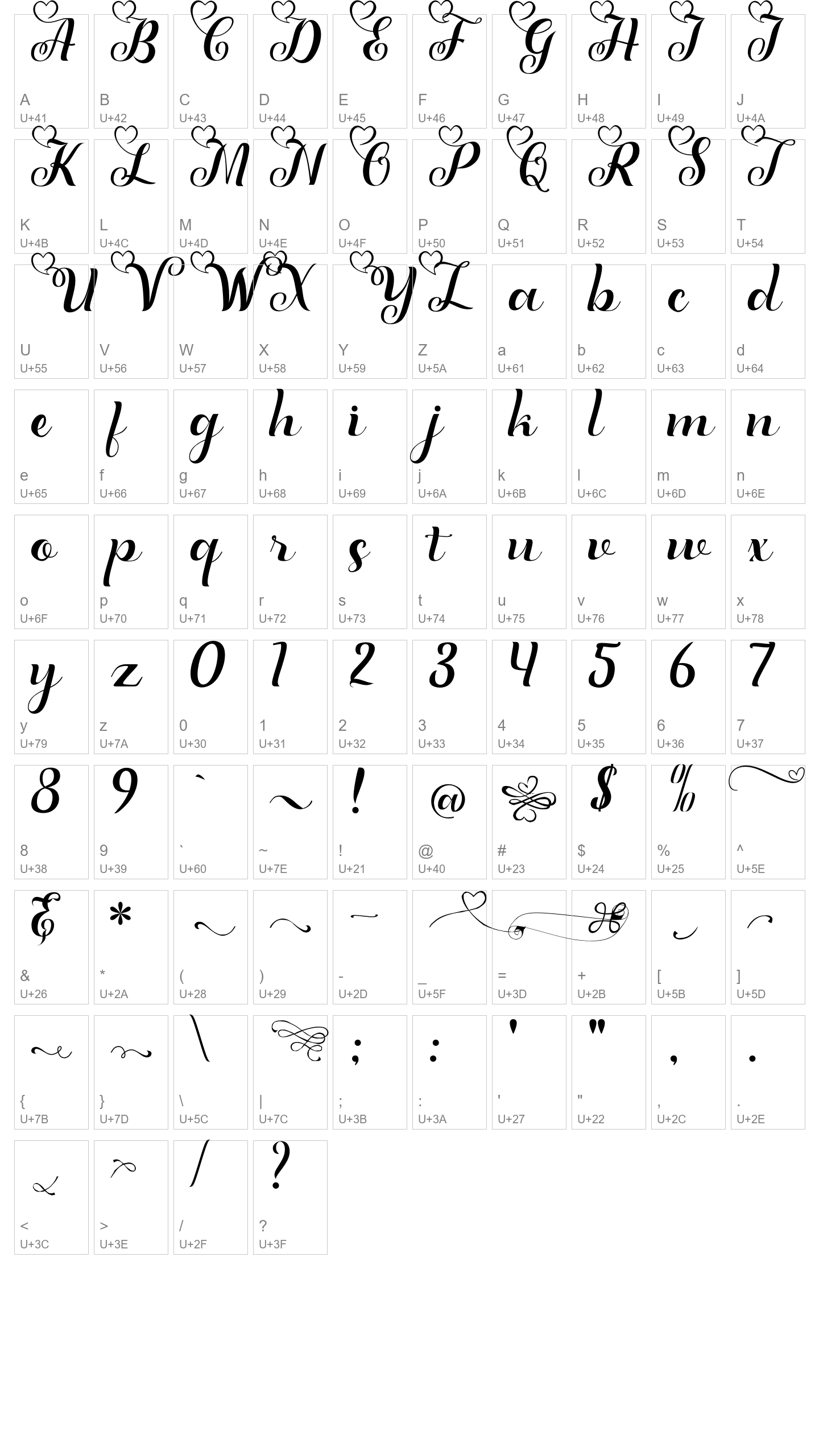 Character Map Image