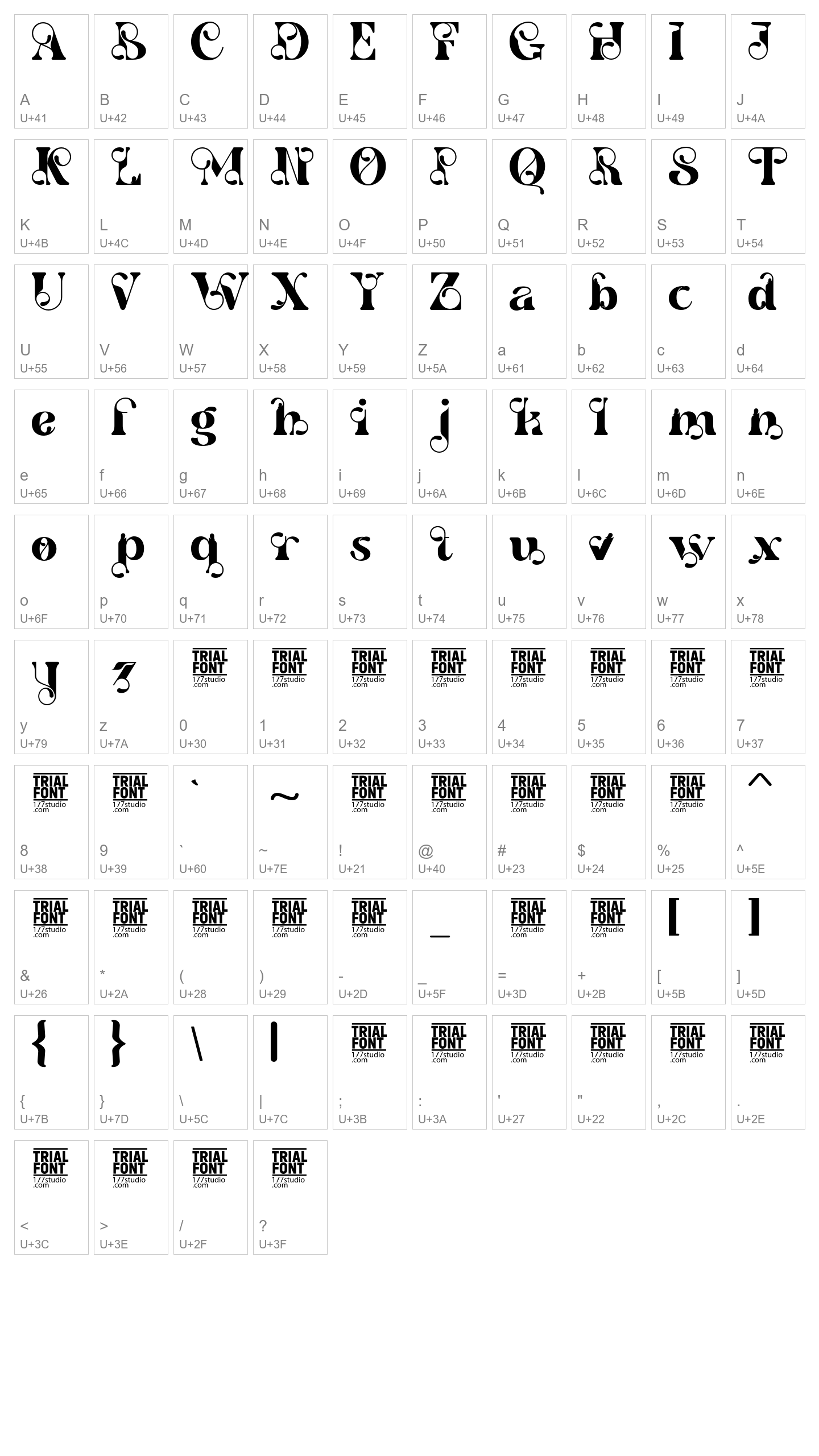 Character Map Image