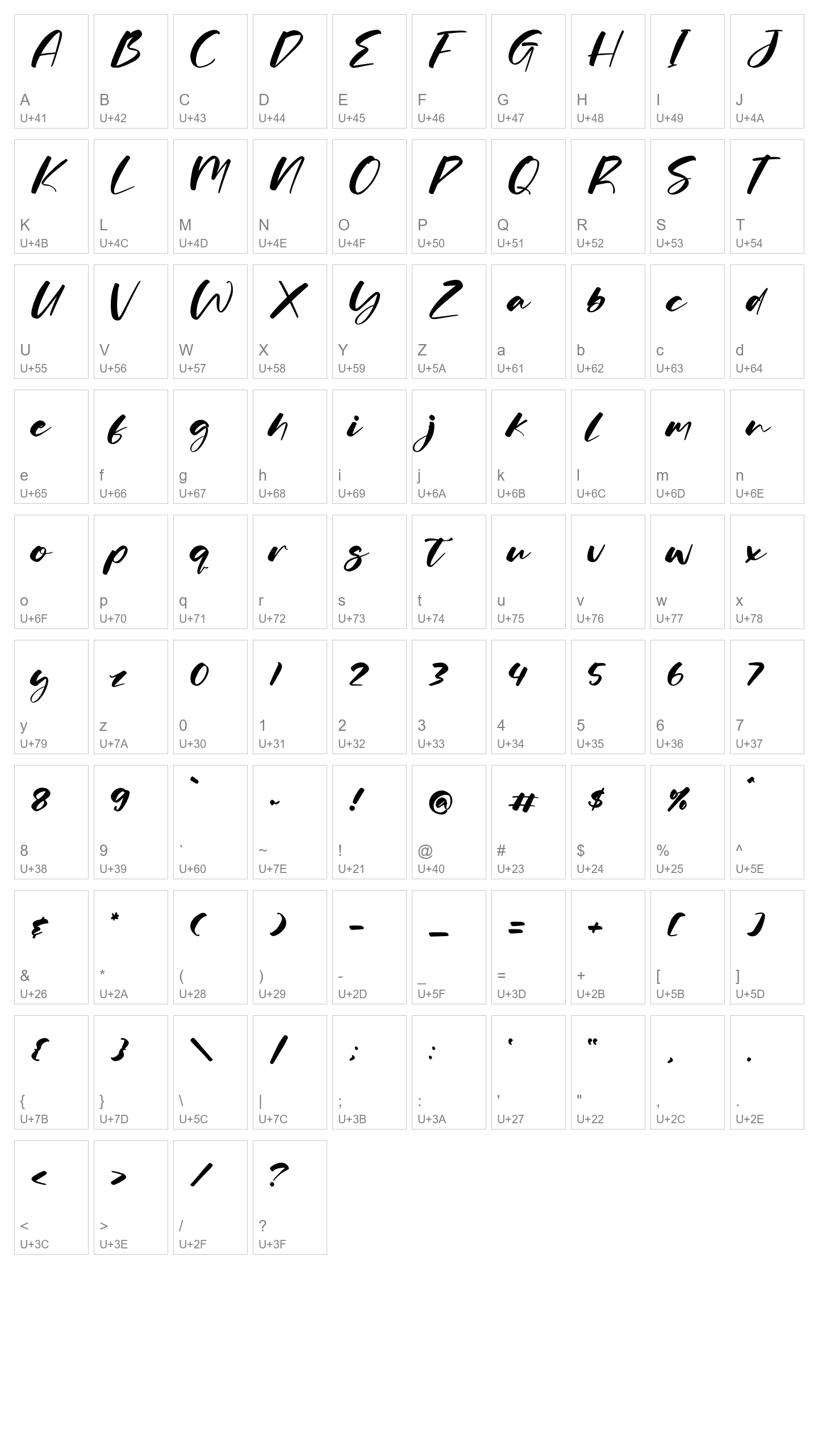 Character Map Image