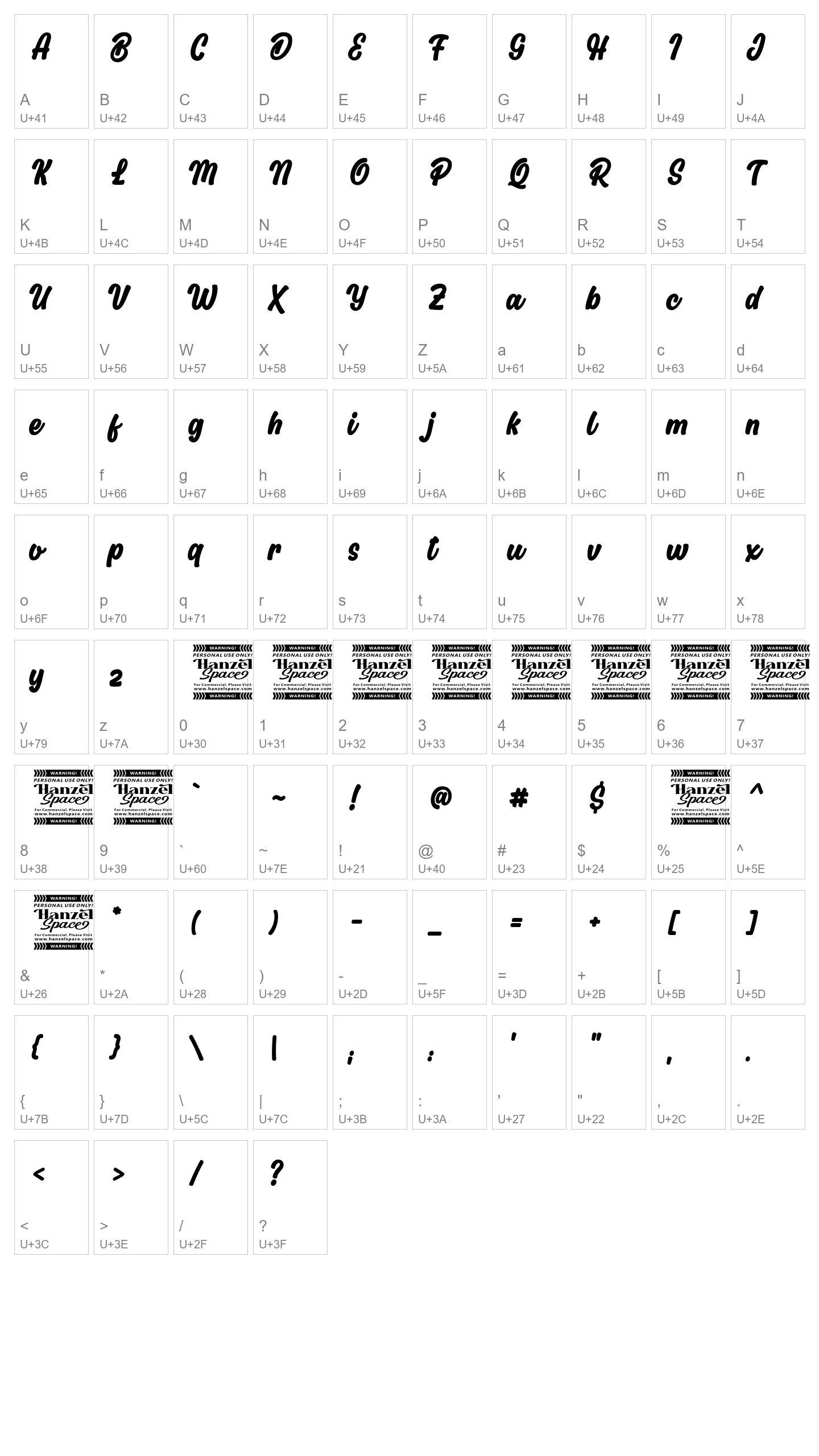 Character Map Image