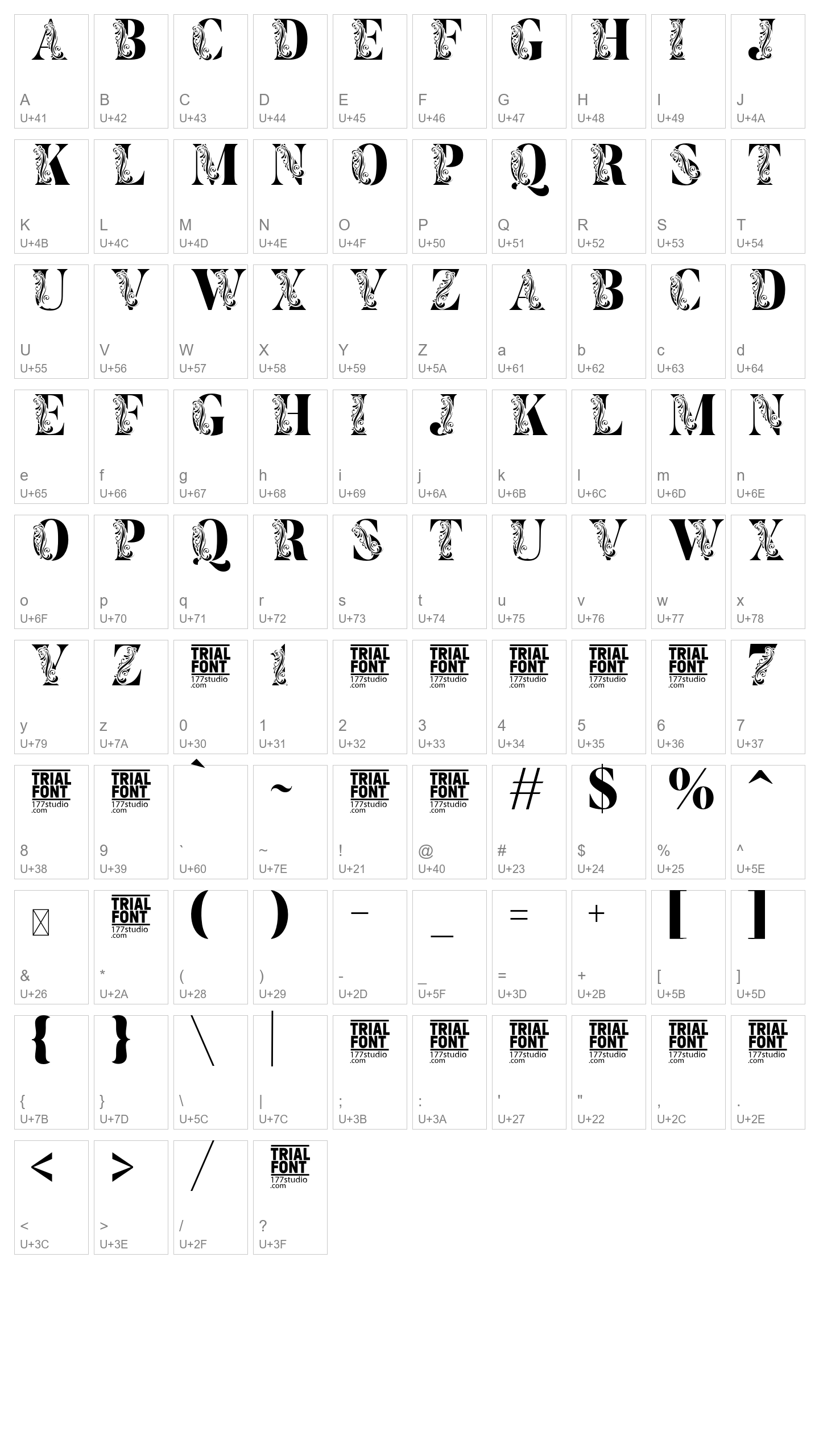 Character Map Image