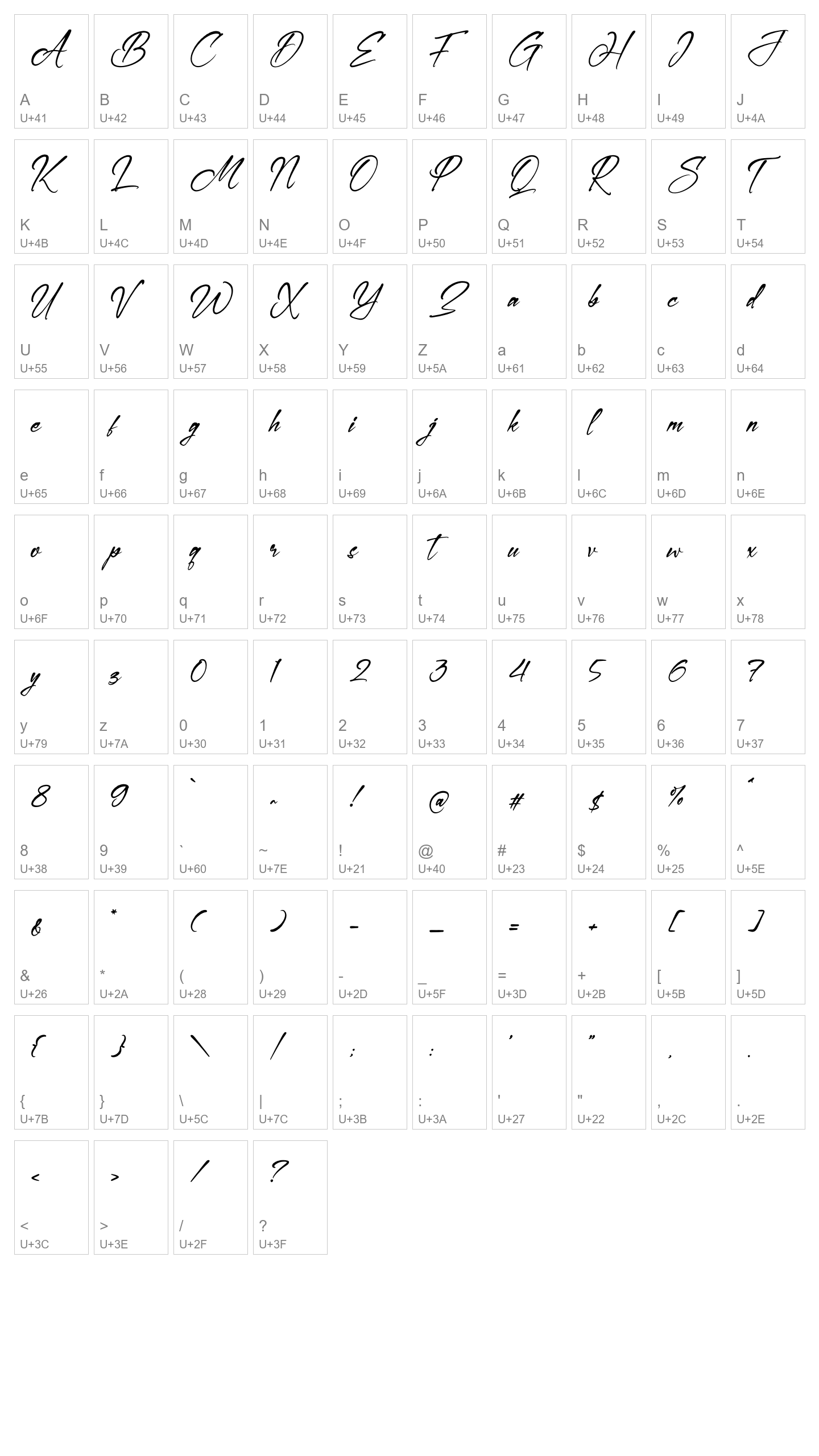 Character Map Image