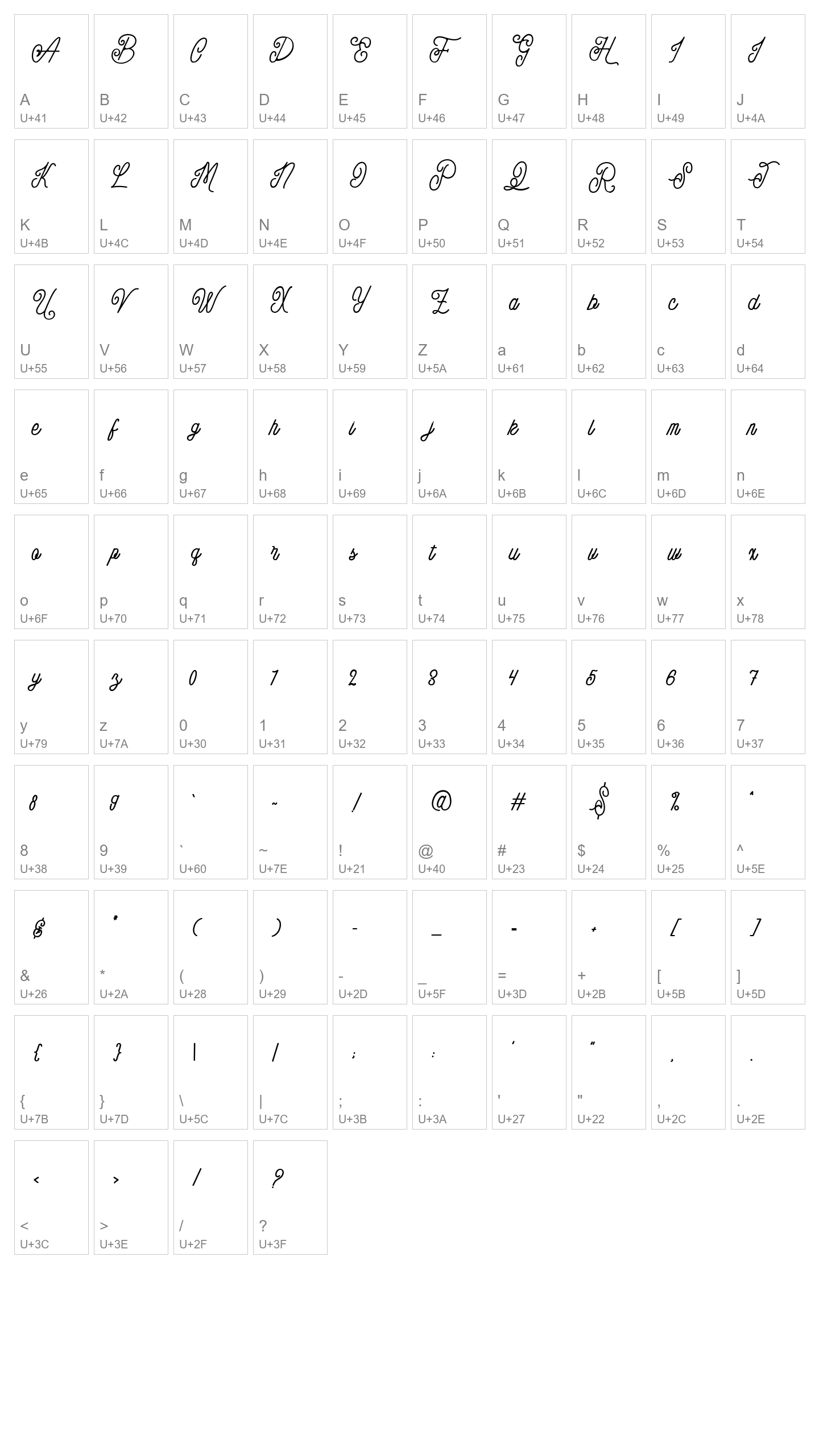 Character Map Image