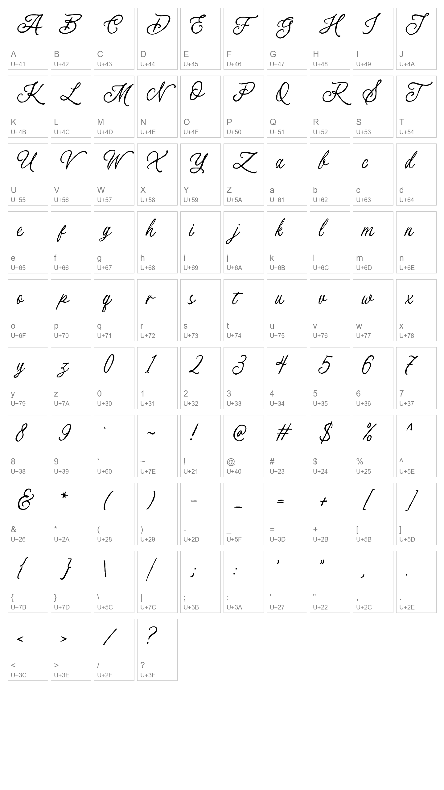 Character Map Image
