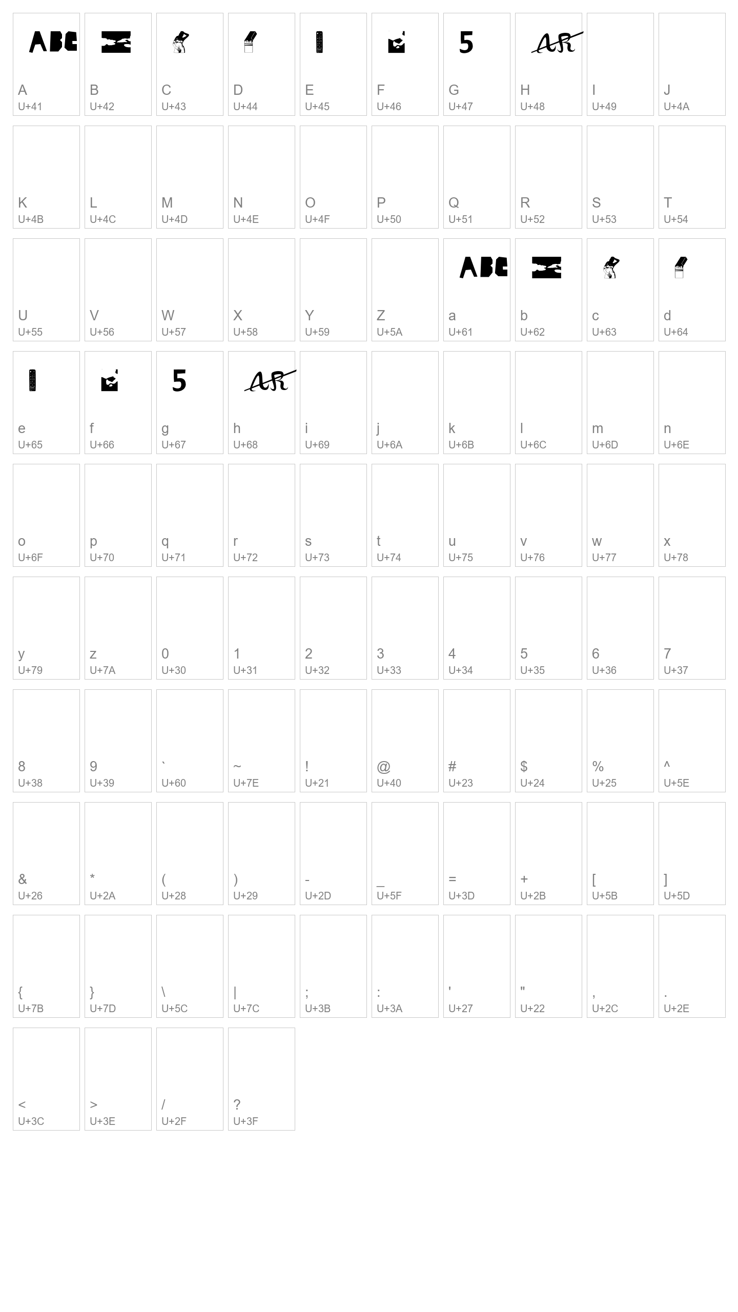 Character Map Image