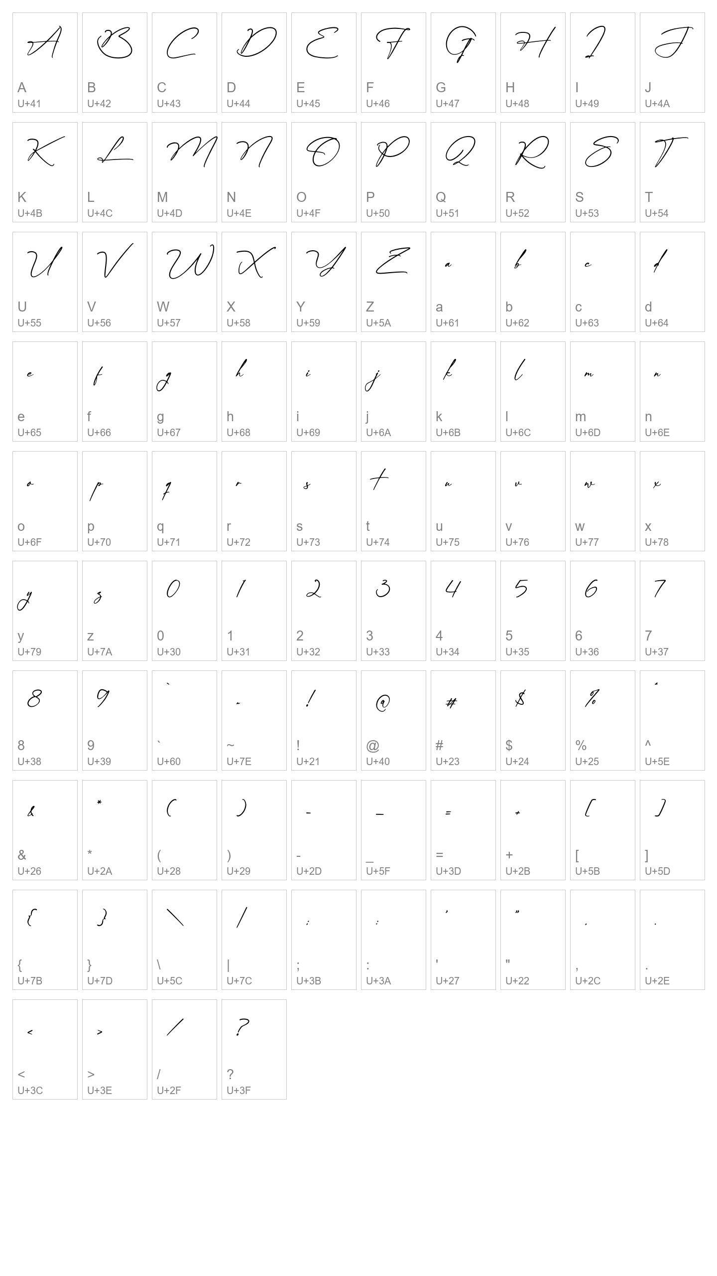 Character Map Image