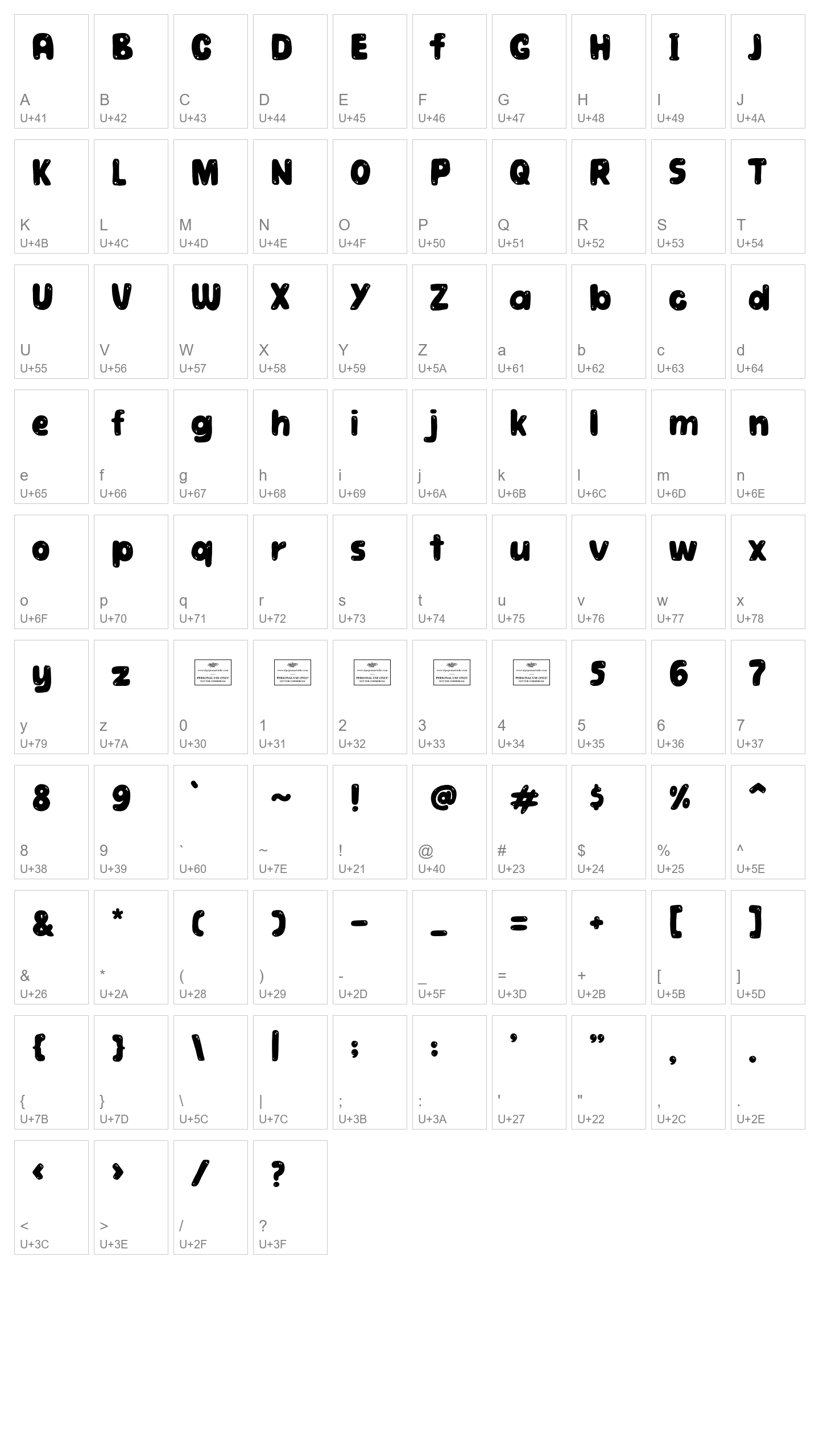 Character Map Image