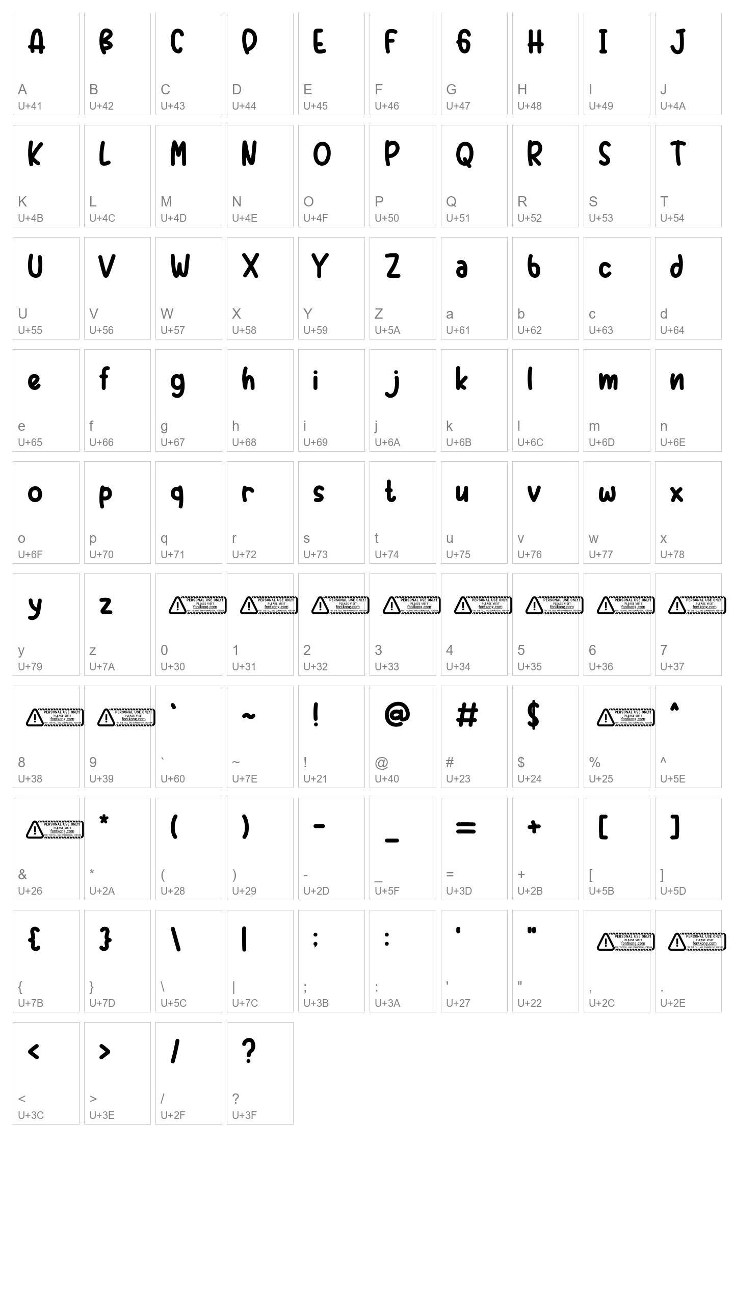 Character Map Image