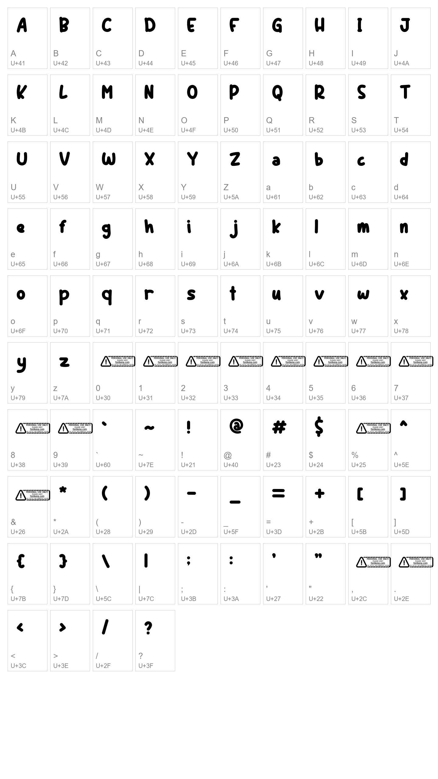 Character Map Image