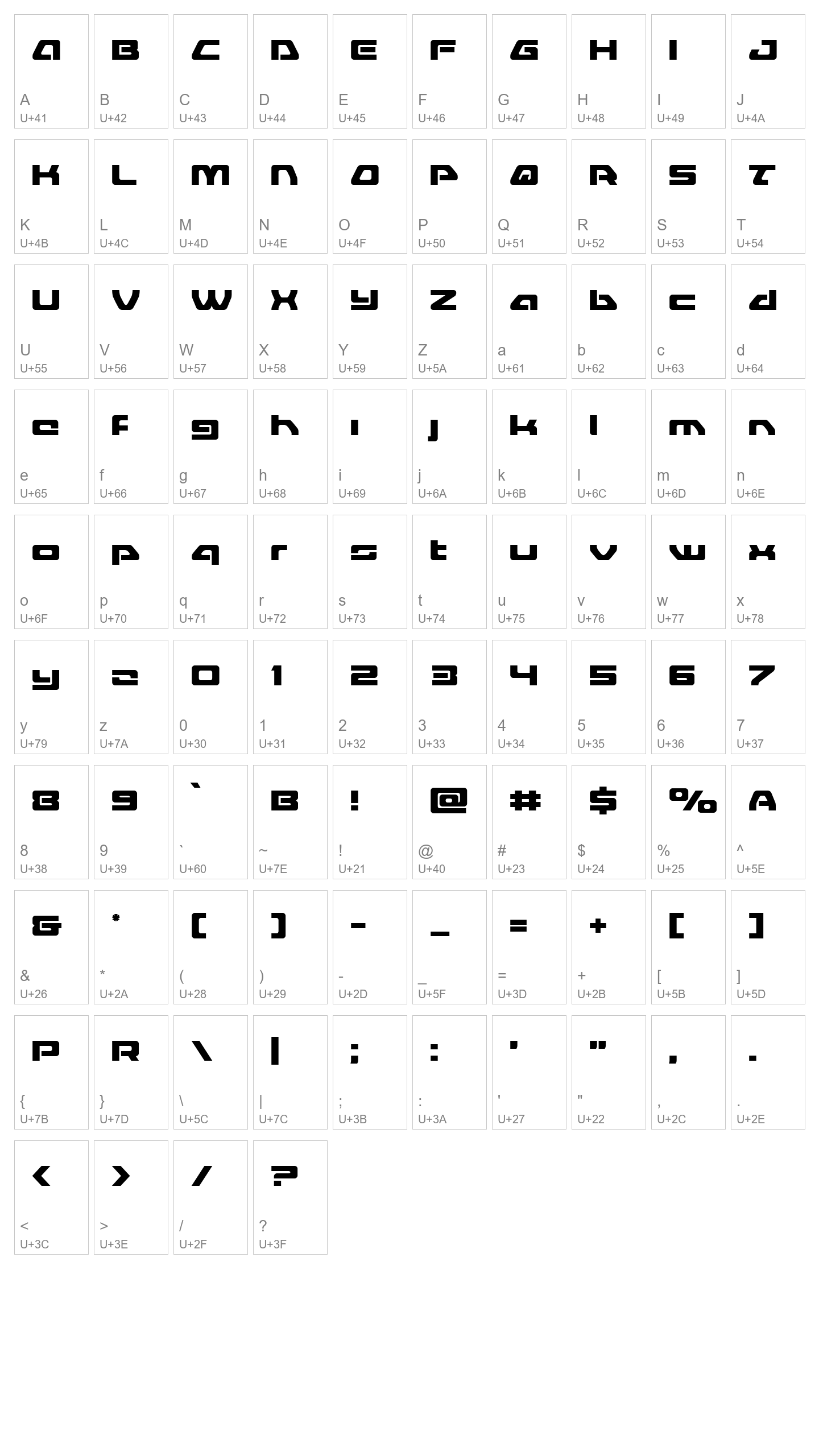 Character Map Image