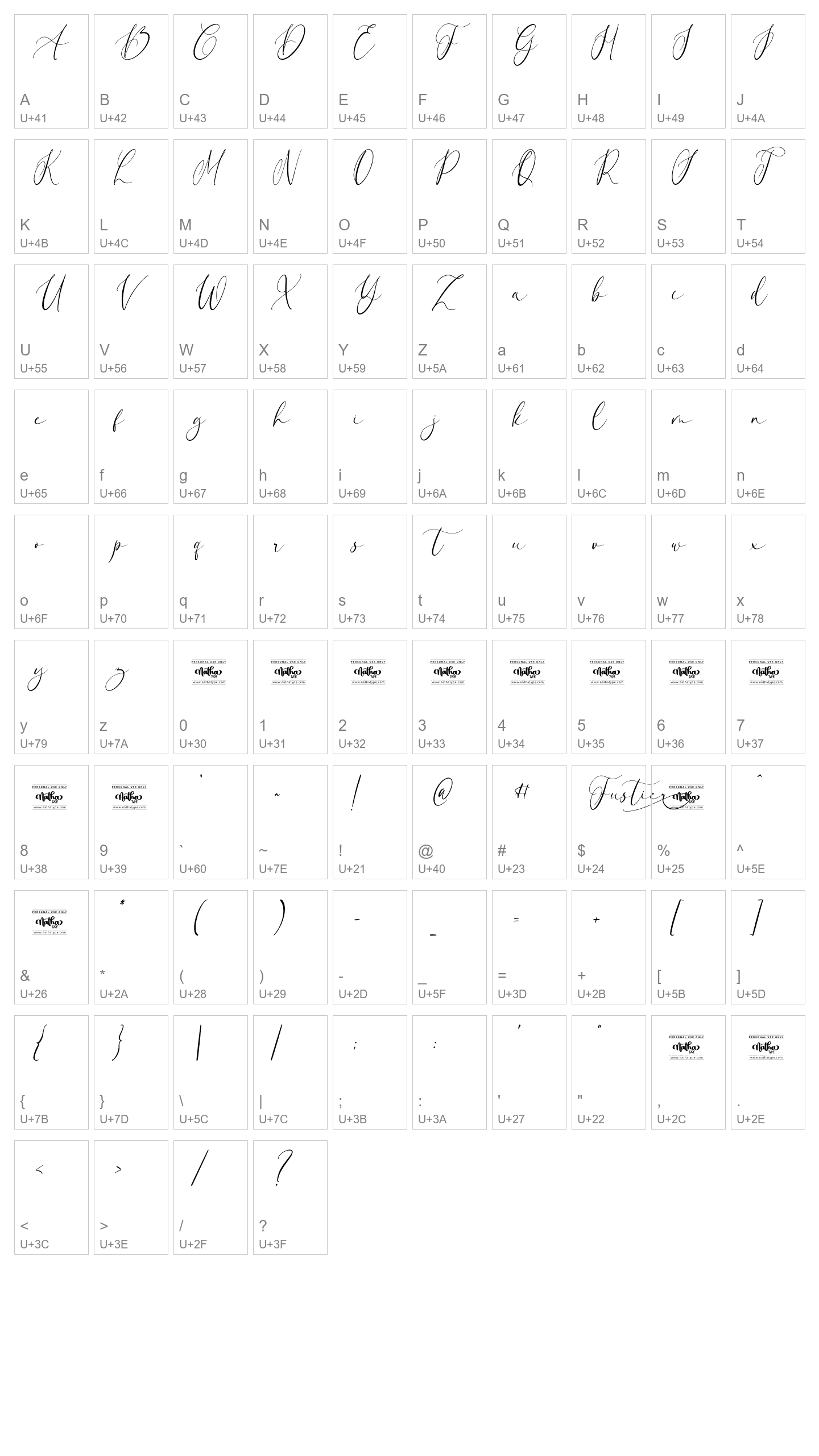 Character Map Image