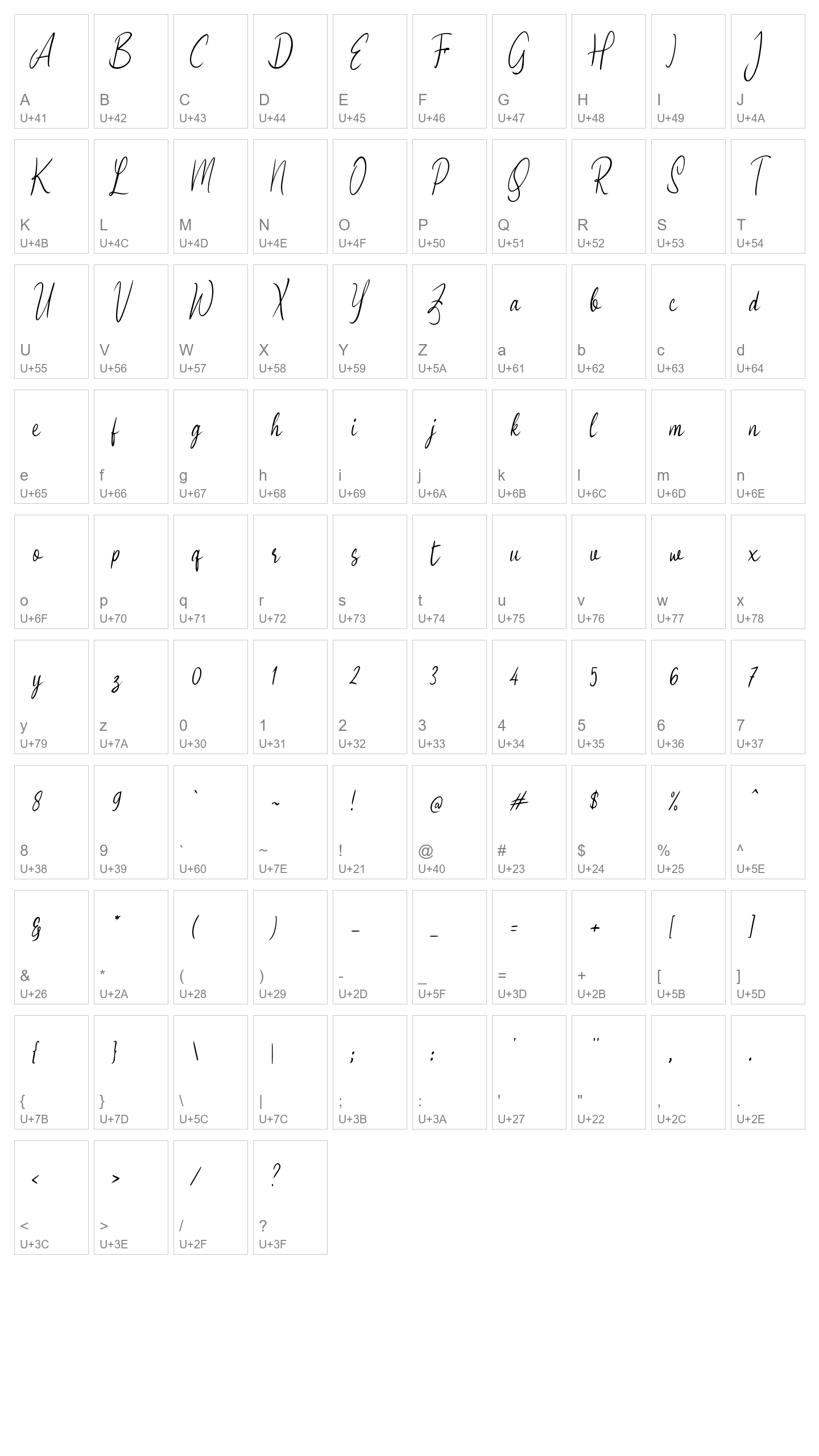 Character Map Image