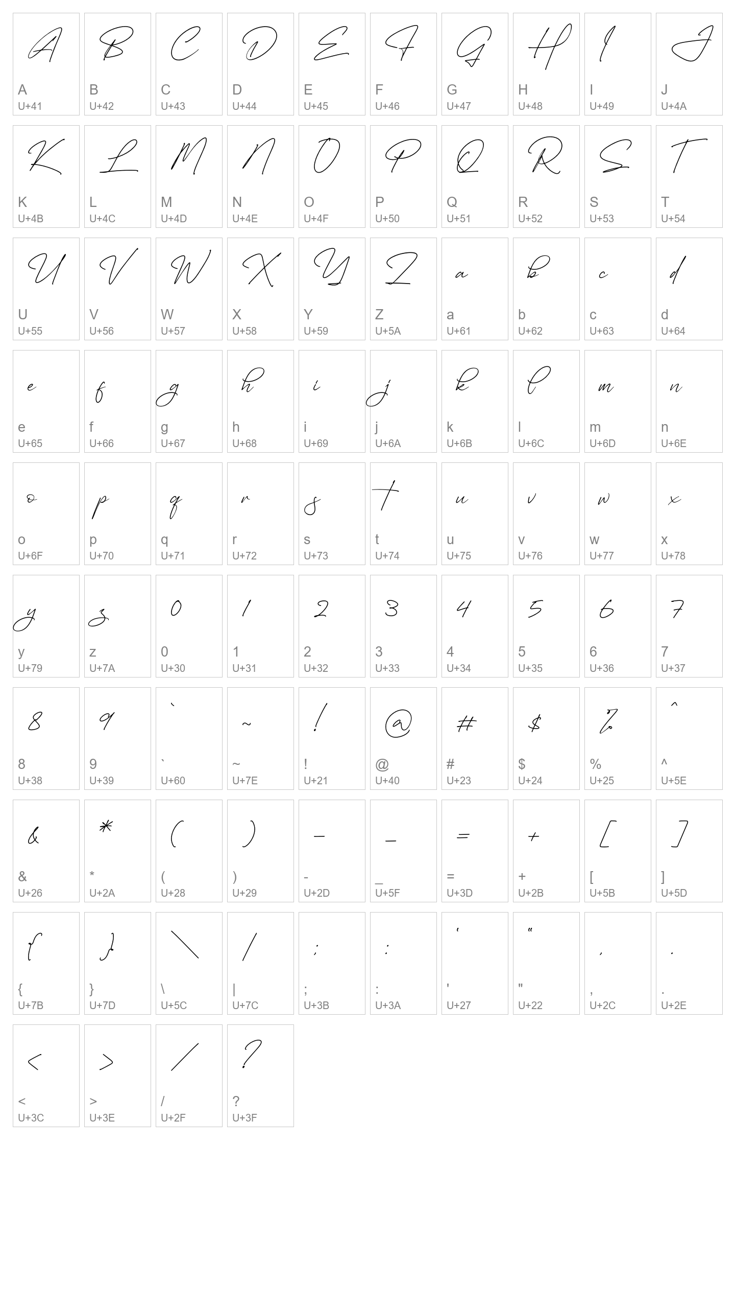 Character Map Image