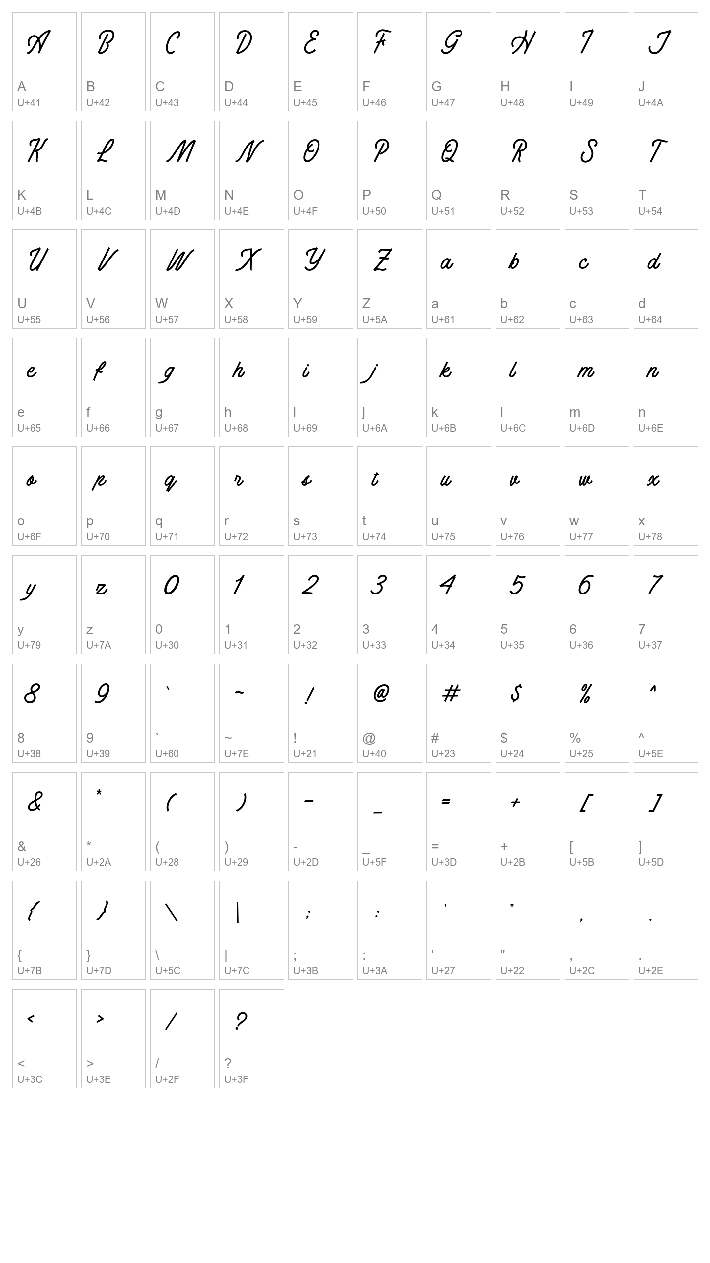 Character Map Image