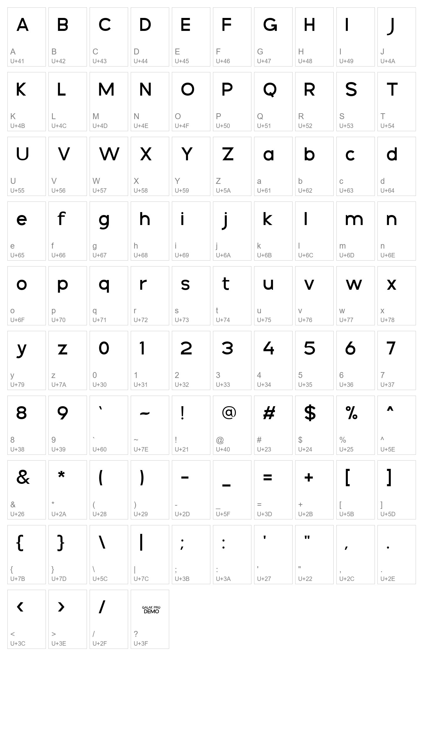 Character Map Image