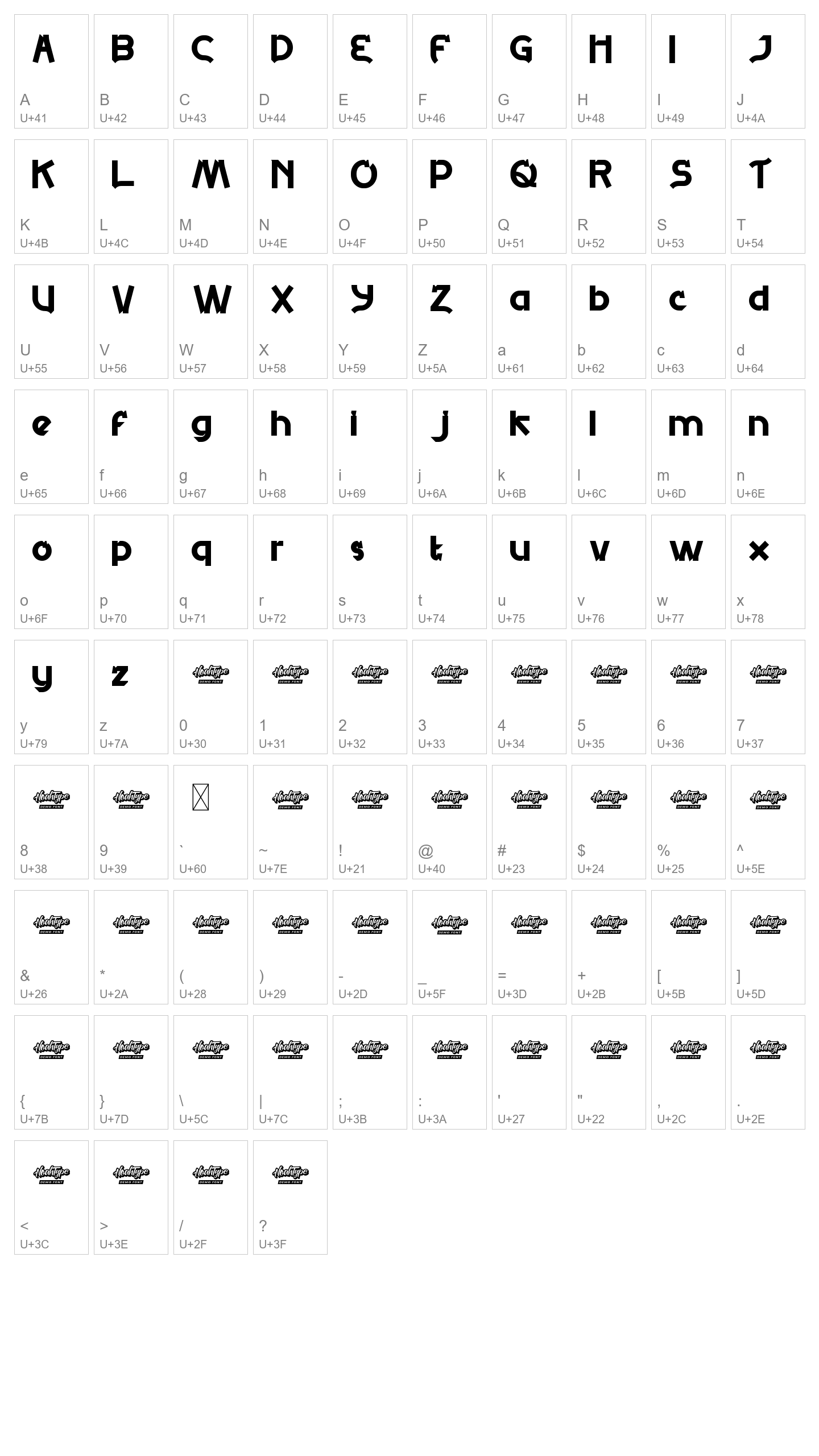 Character Map Image