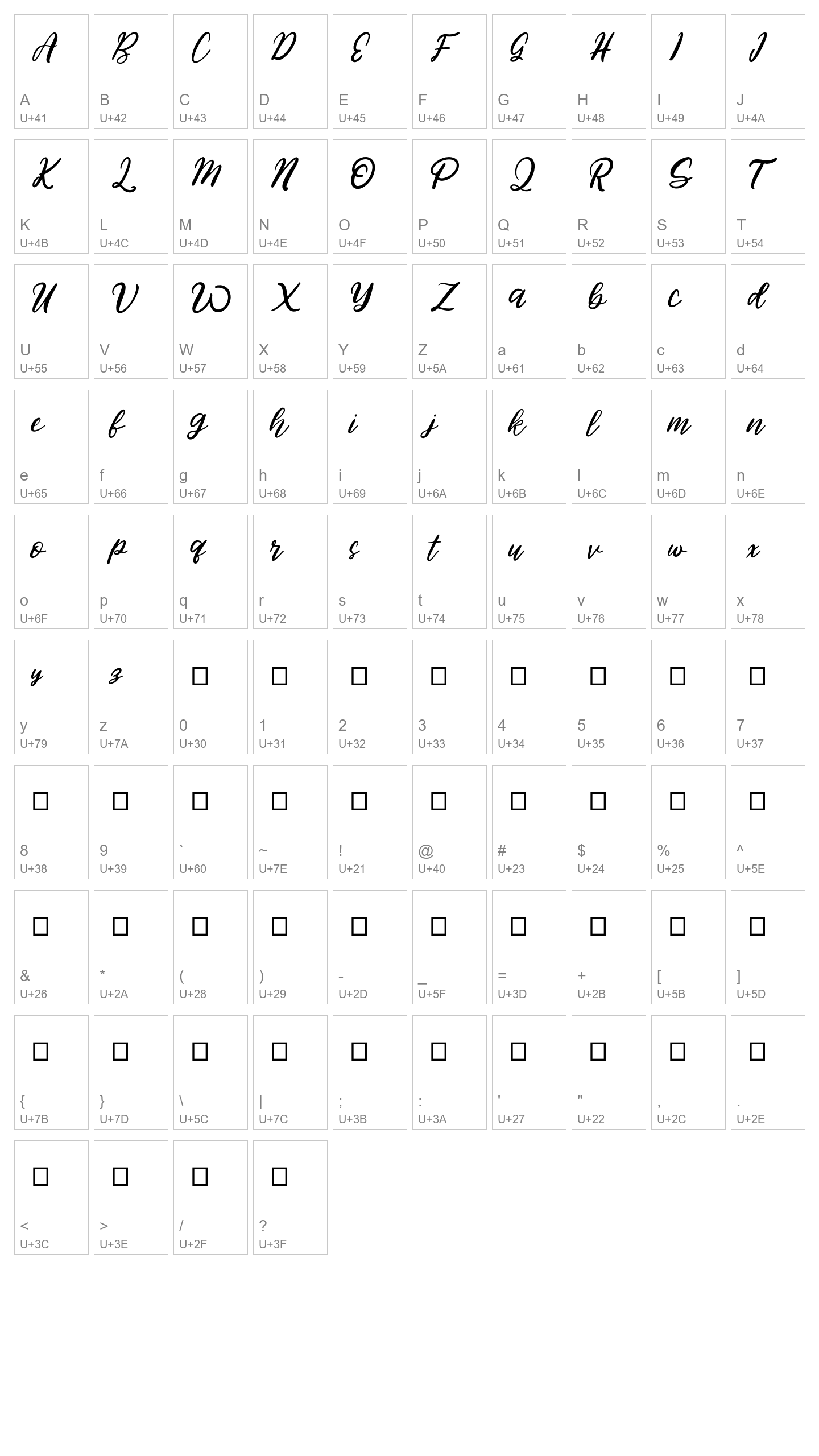 Character Map Image
