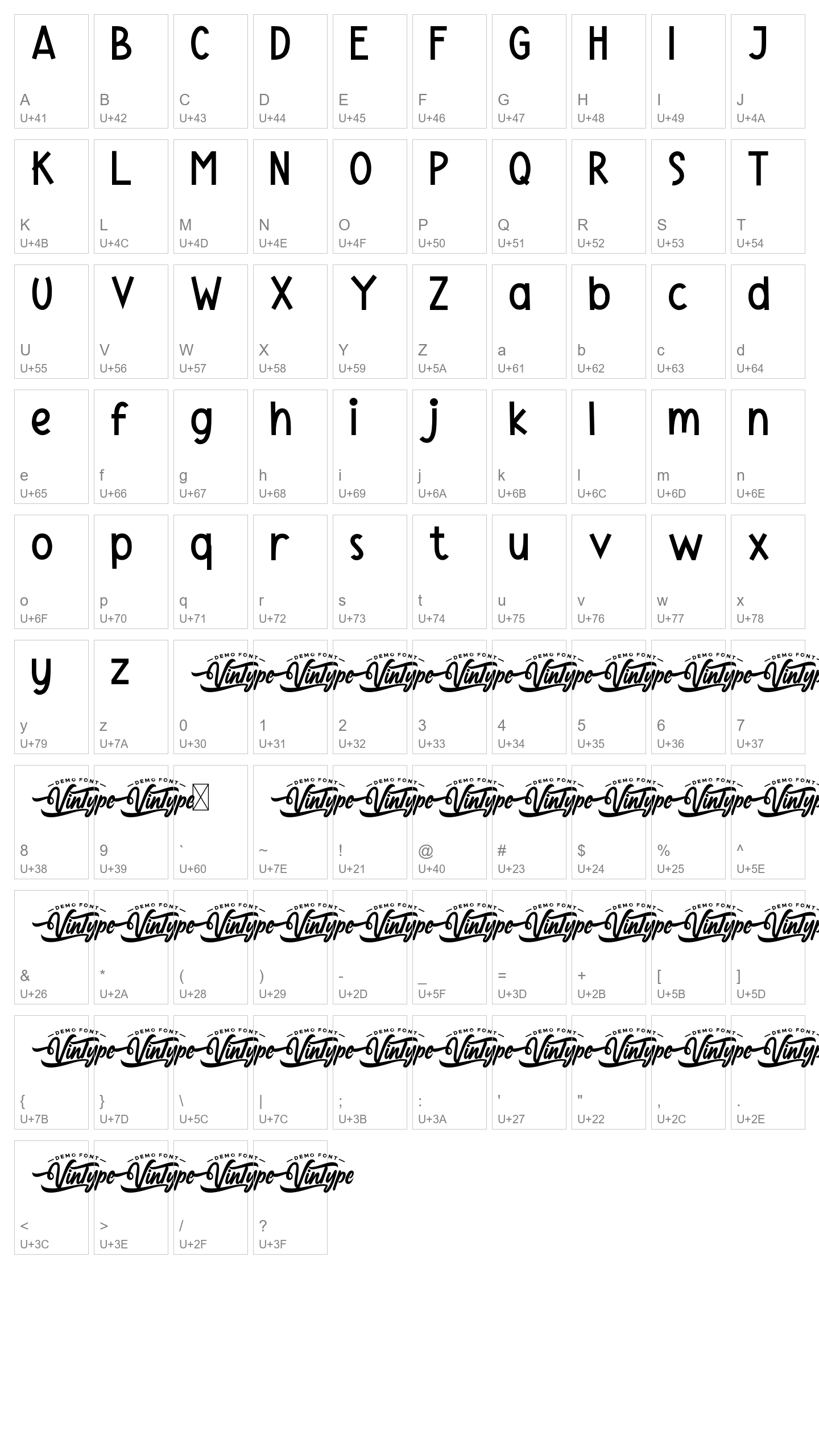 Character Map Image