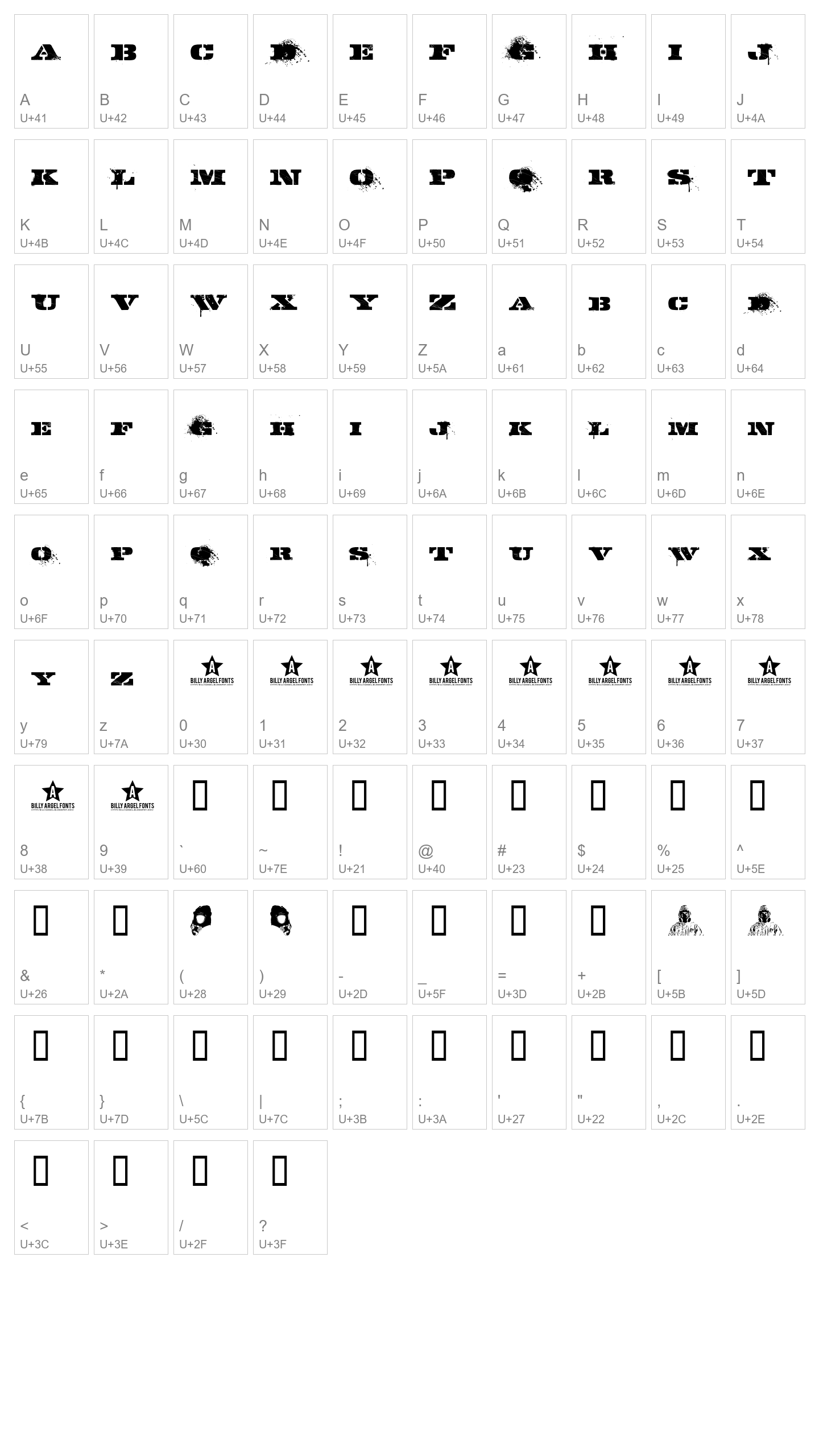Character Map Image