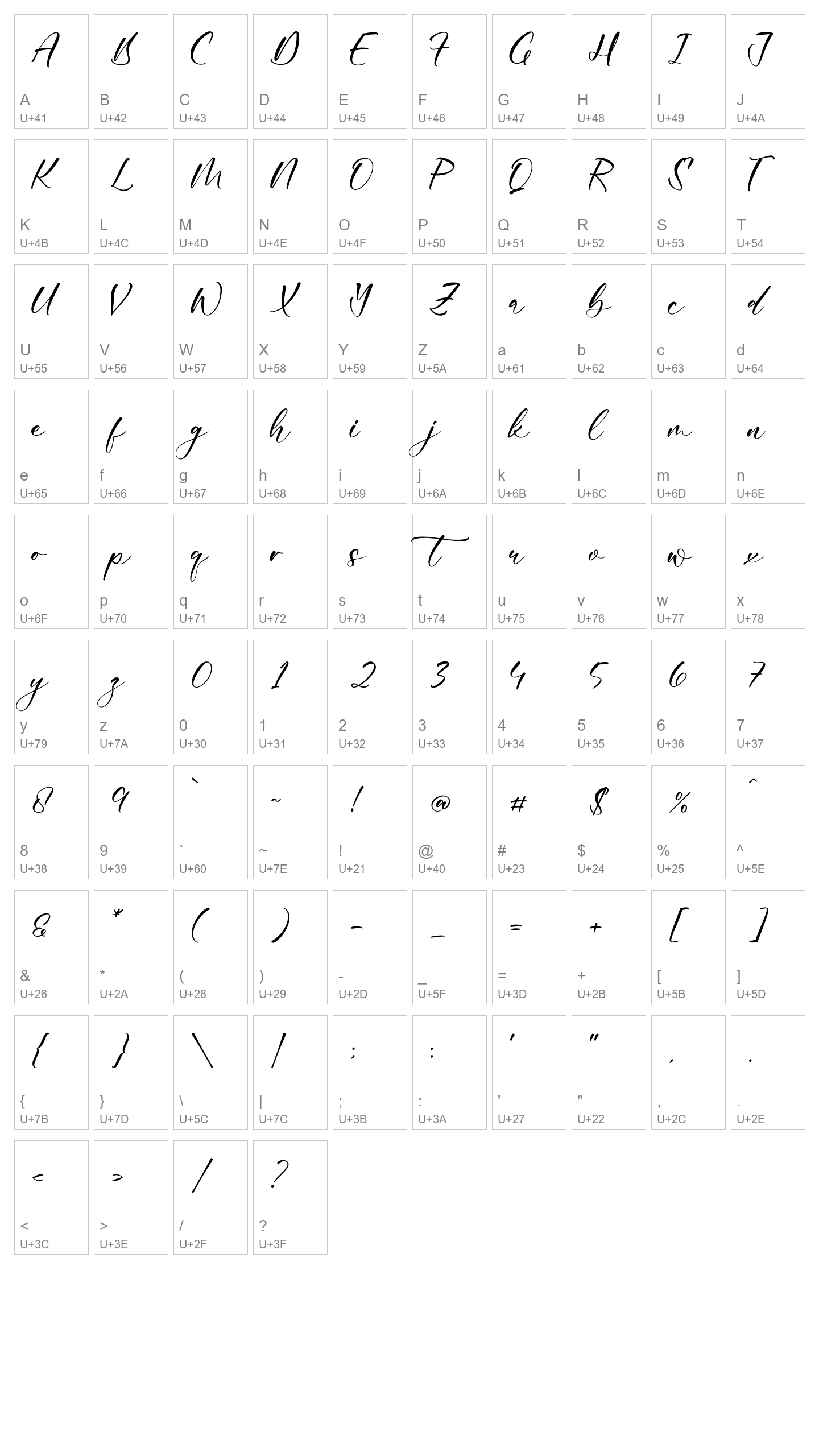 Character Map Image