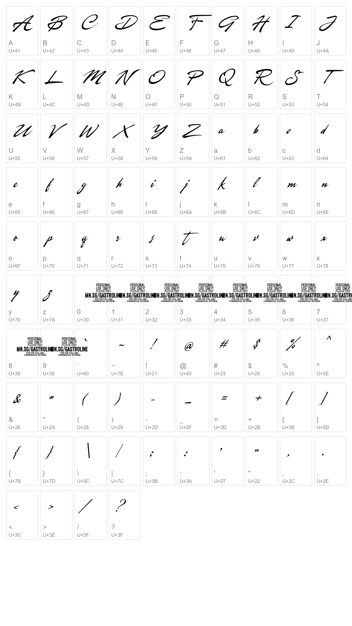 Character Map Image
