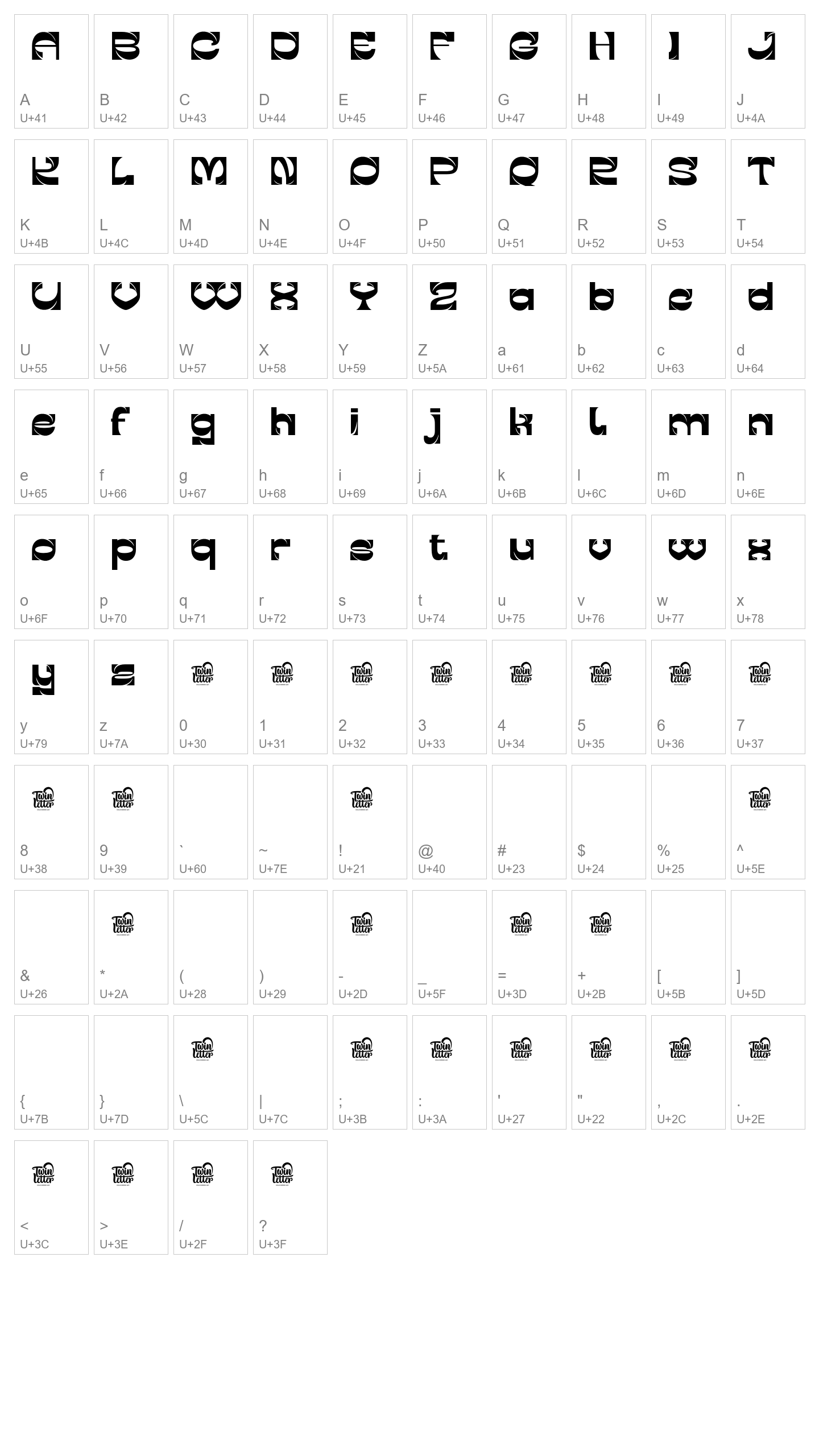 Character Map Image